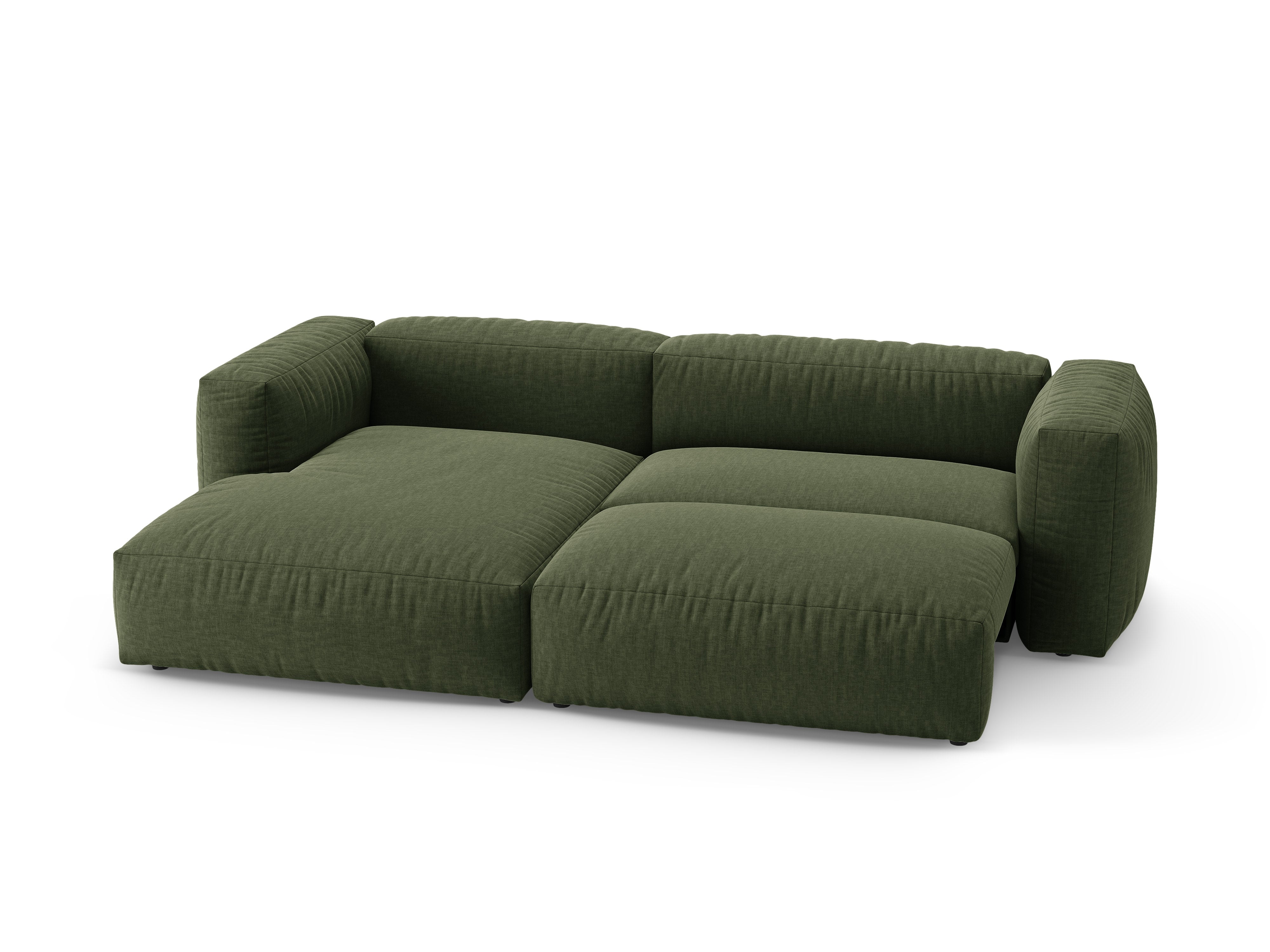 Ecksofa links mit Schlaffunktion MARTINA grün