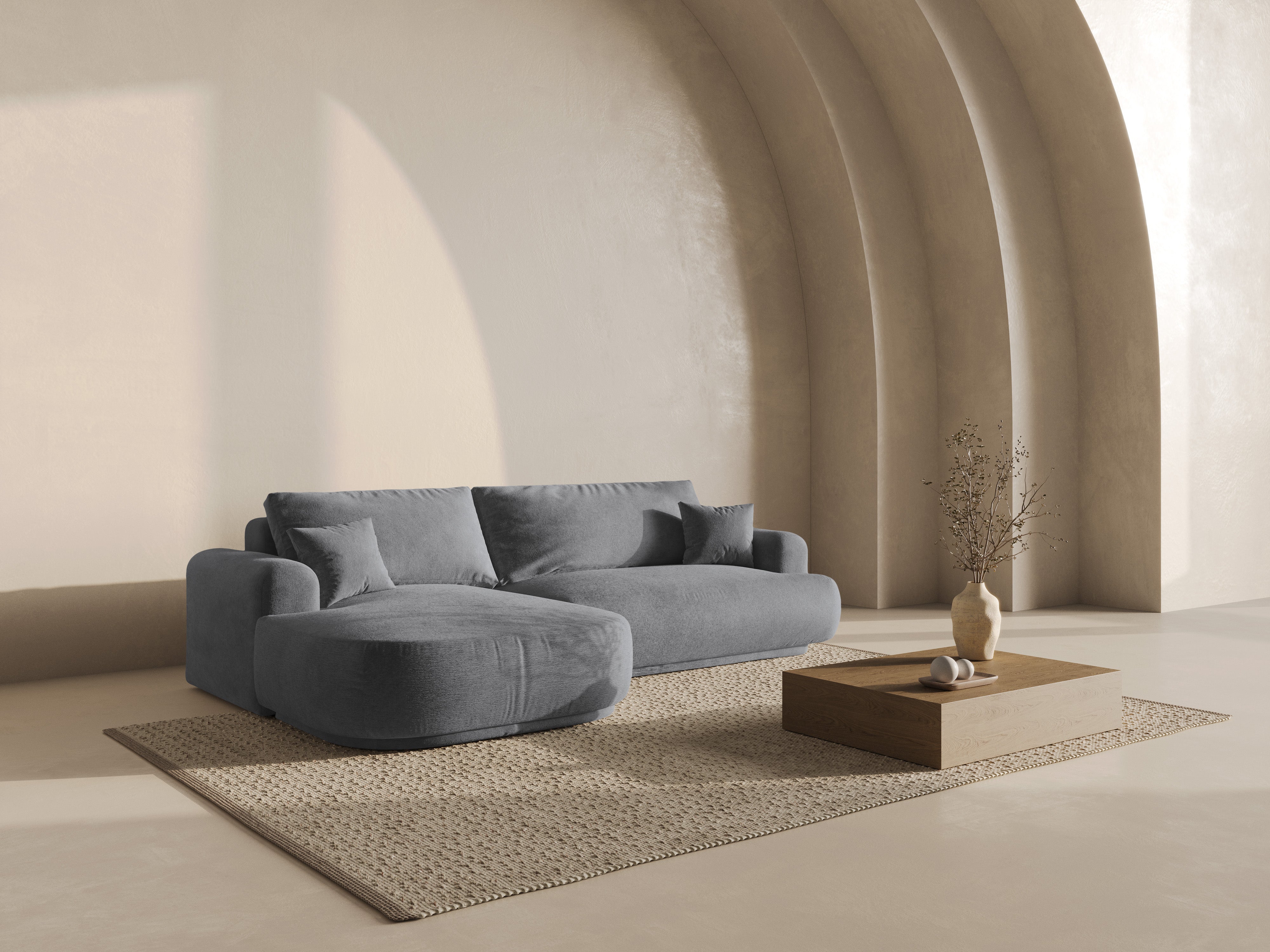 Links -Hand -Ecke mit Ella Grey Schlaffunktion