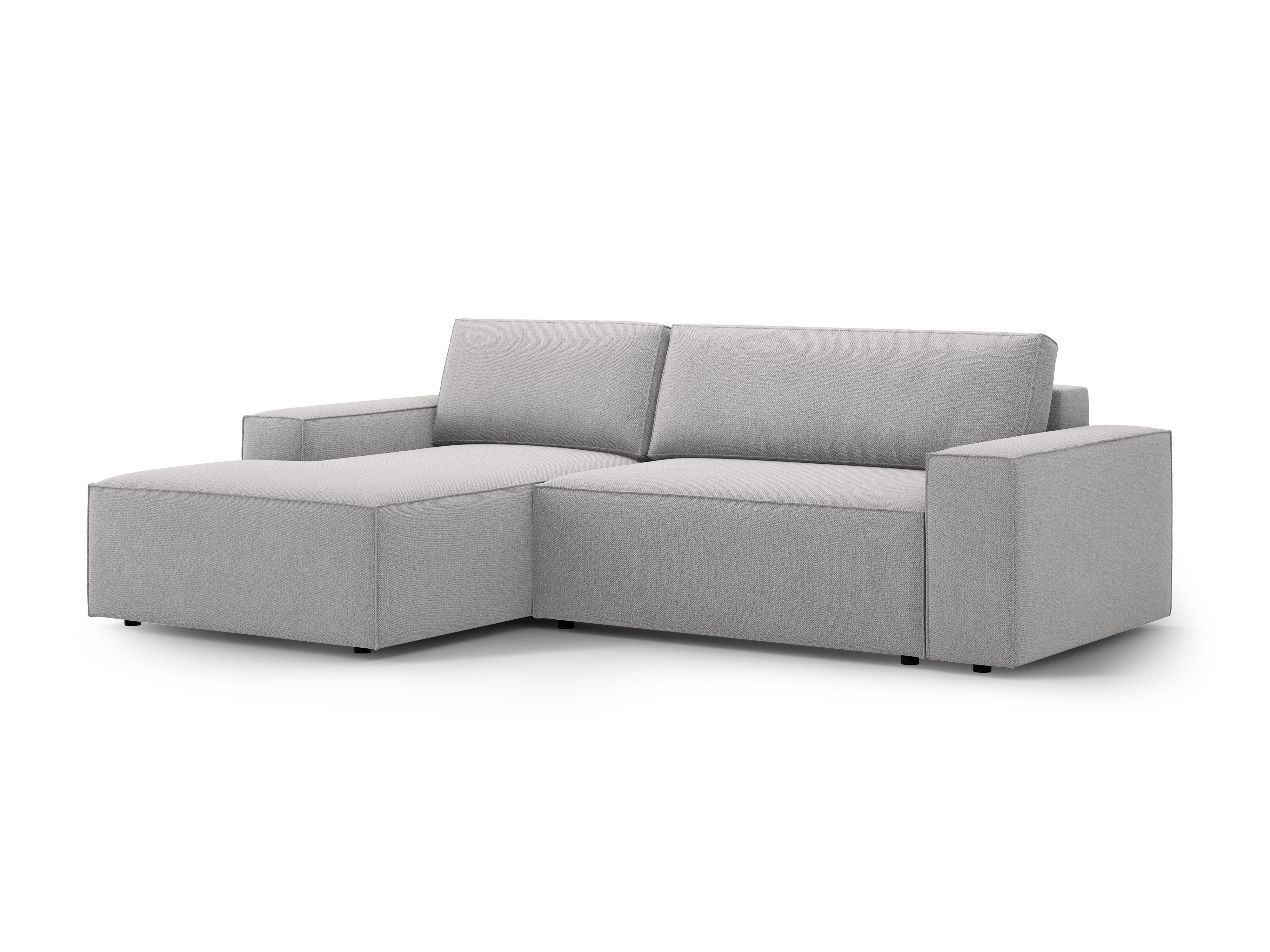 Left-facing corner sofa bed JODIE light gray