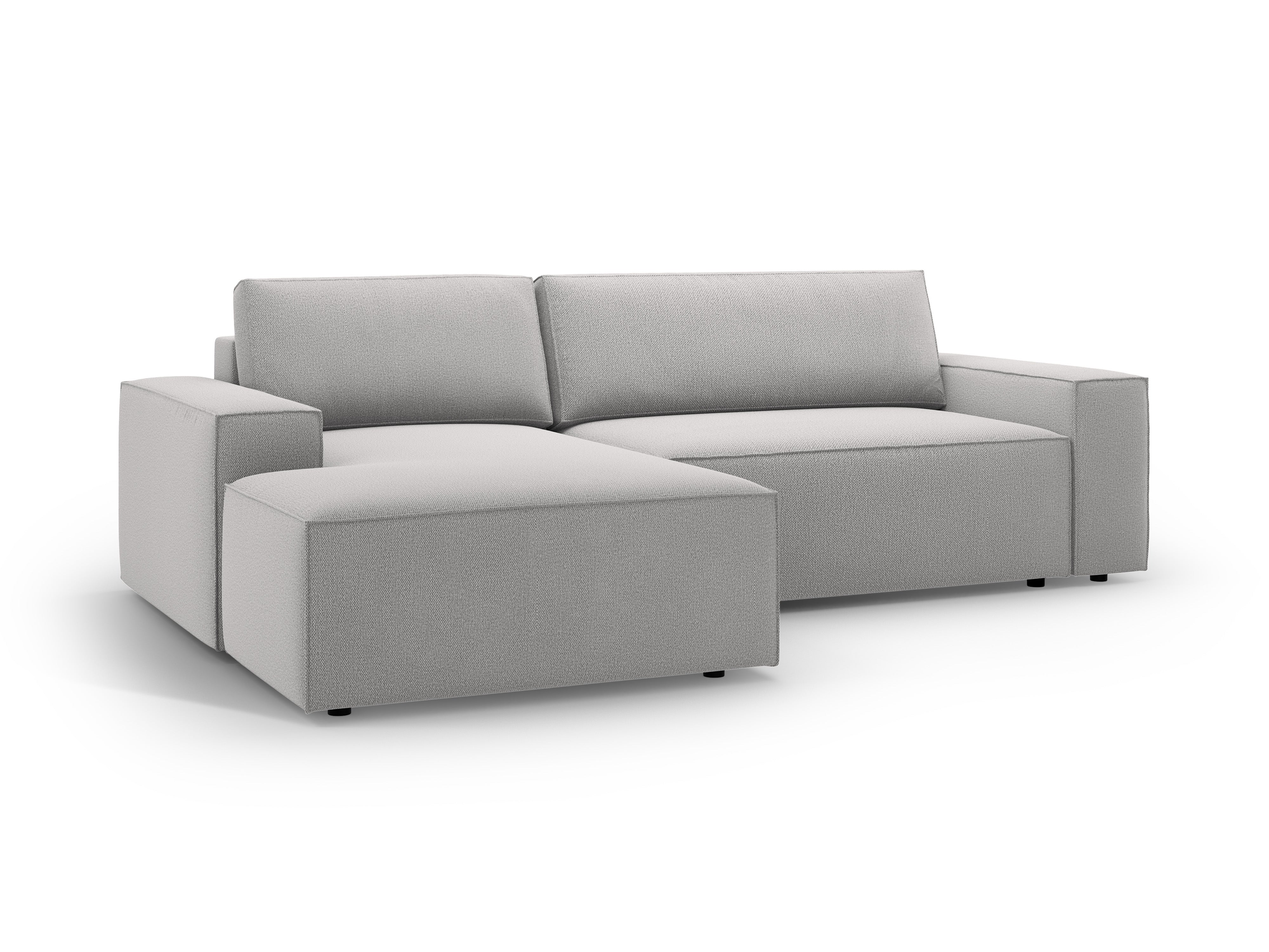 Left-facing corner sofa bed JODIE light gray