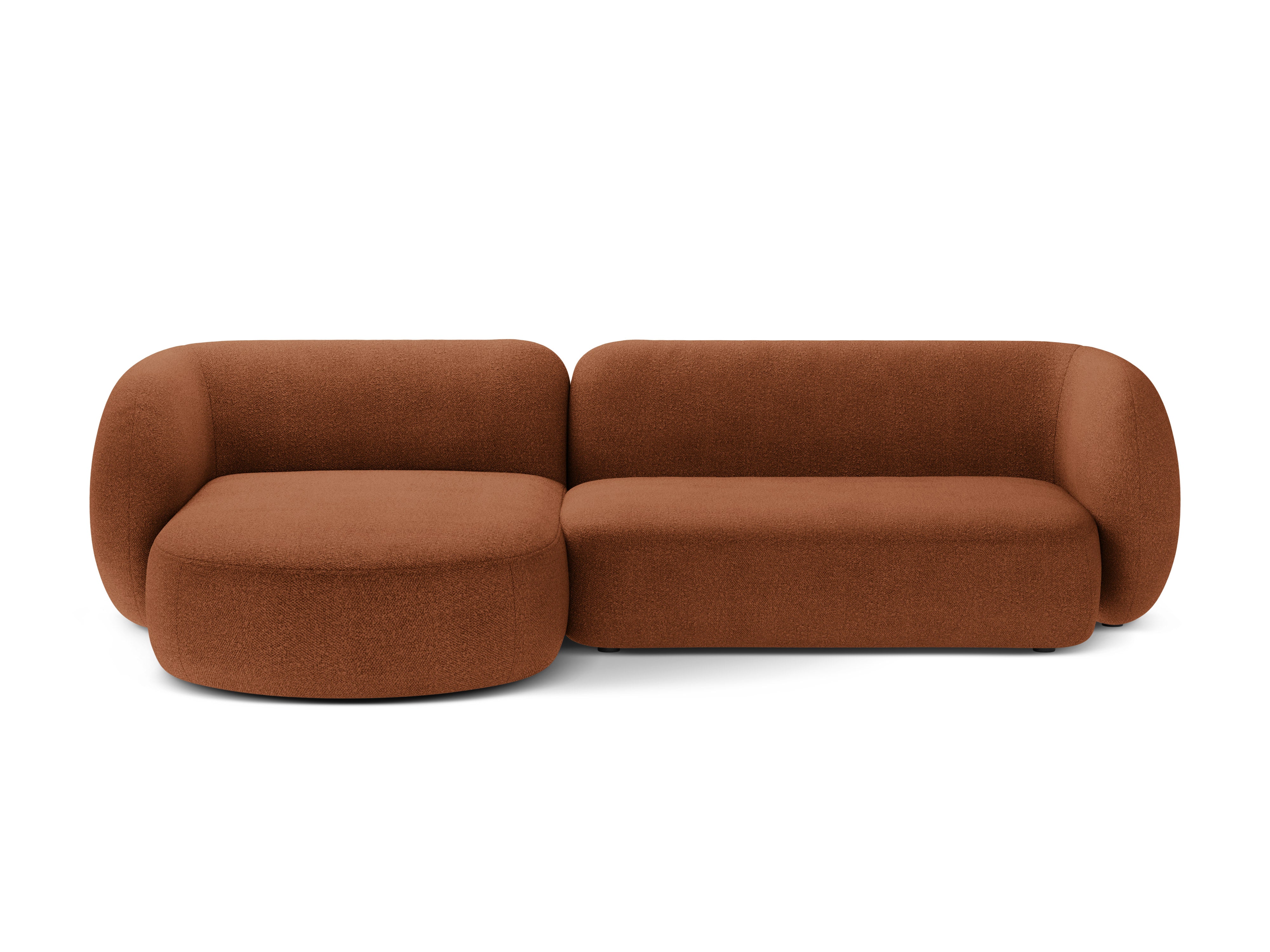 Narożnik lewostronny 3-osobowy KATE terracotta boucle – Micadoni