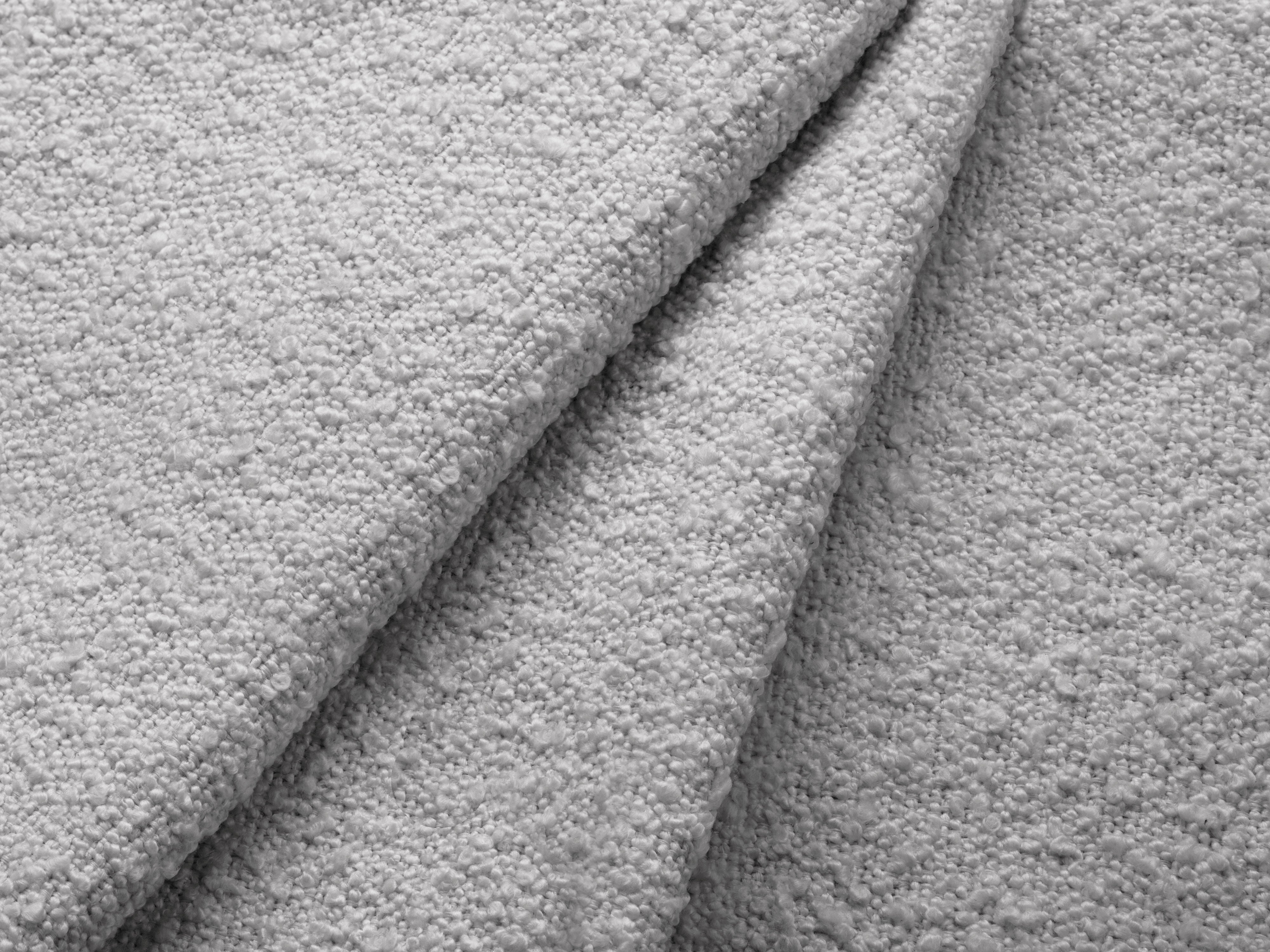 4-seater left-facing corner sofa MILEY light gray boucle