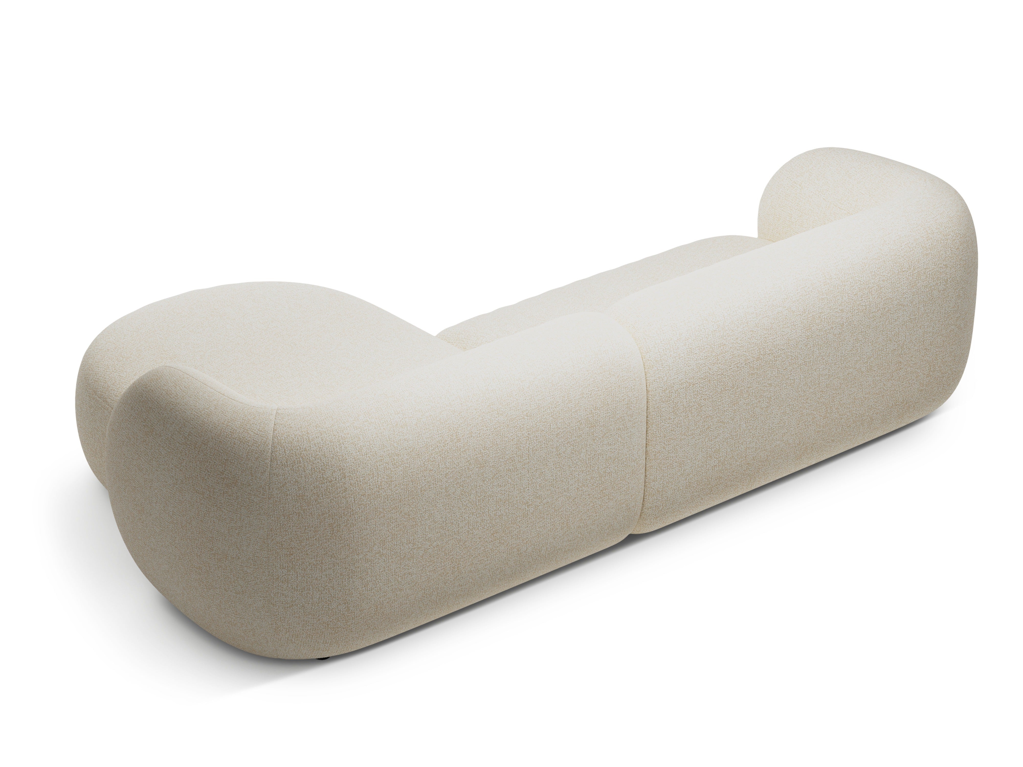 Right-facing 3-seater corner sofa KATE light beige mélange