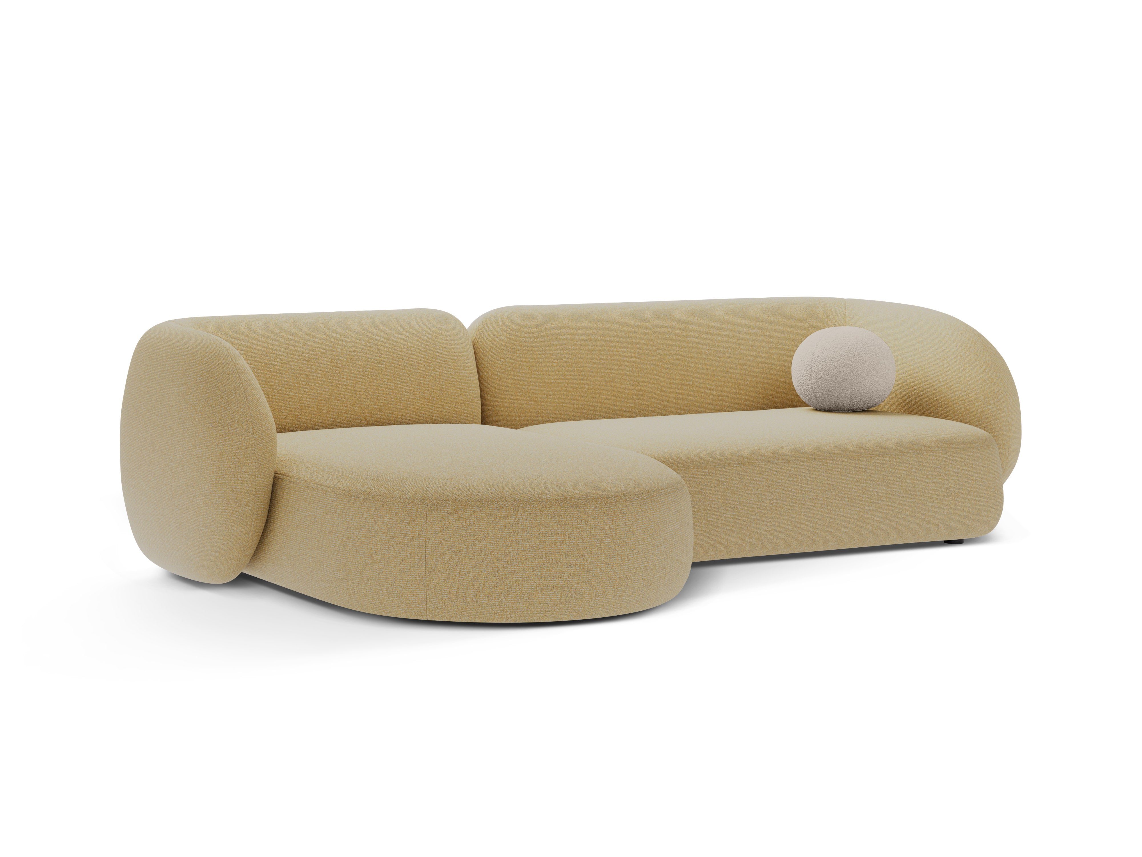 Linksseitiges 3-Sitzer-Sofa KATE in gelbem Melange