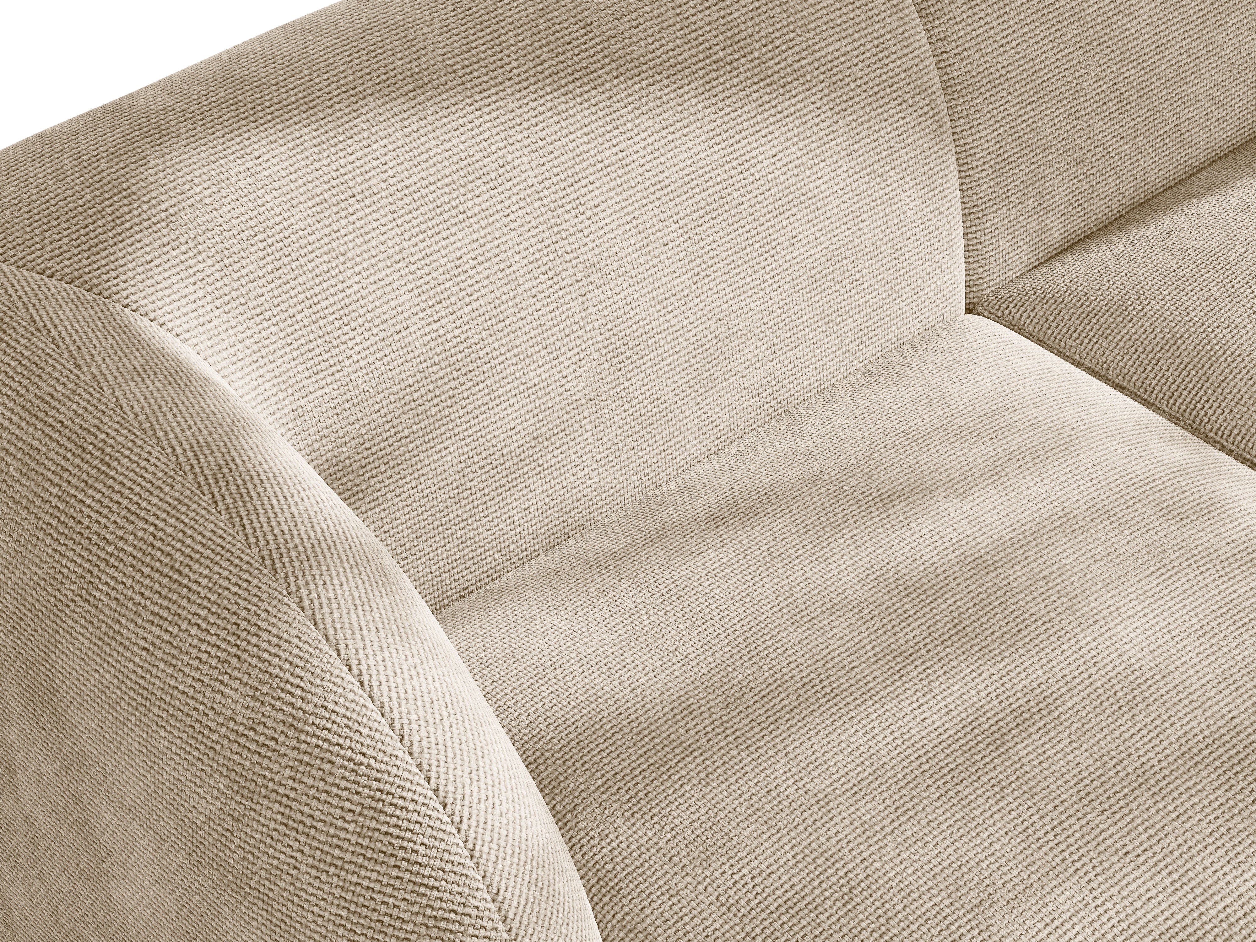 4-sitzige linke Eckcouch MILEY beige Chenille