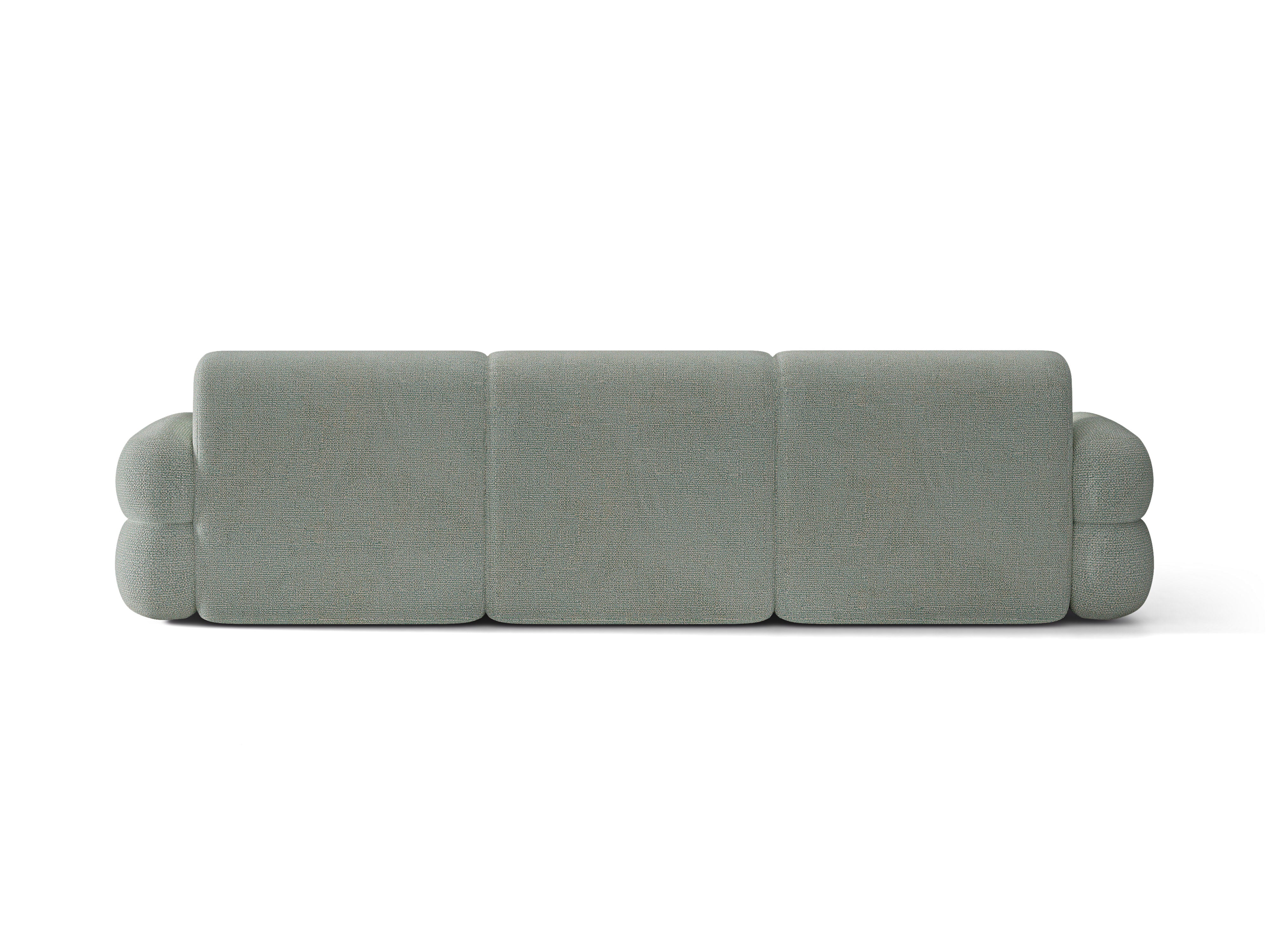Linke NEO-Eckcouch in blauer Melange
