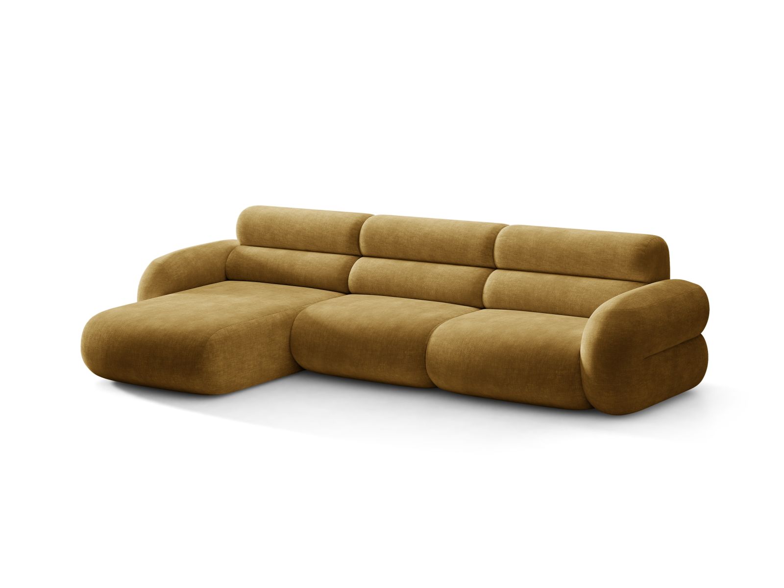Linker NEO-Ecksofa in senfgelbem Chenille