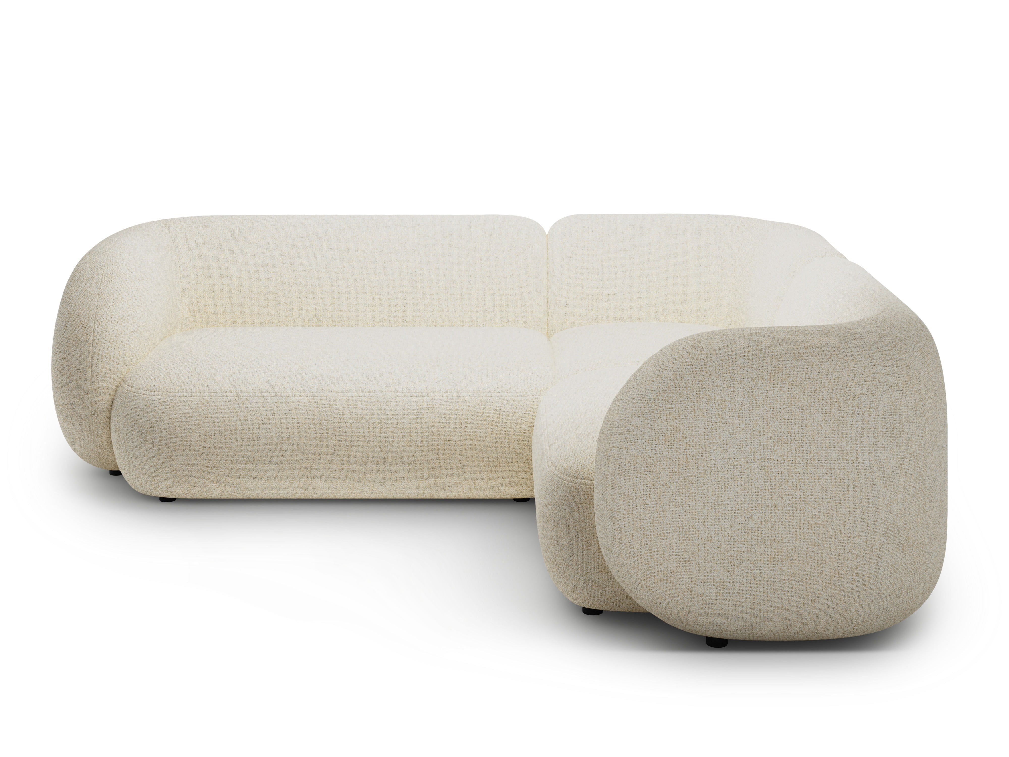Right-facing corner sofa for 4 people KATE light beige mélange