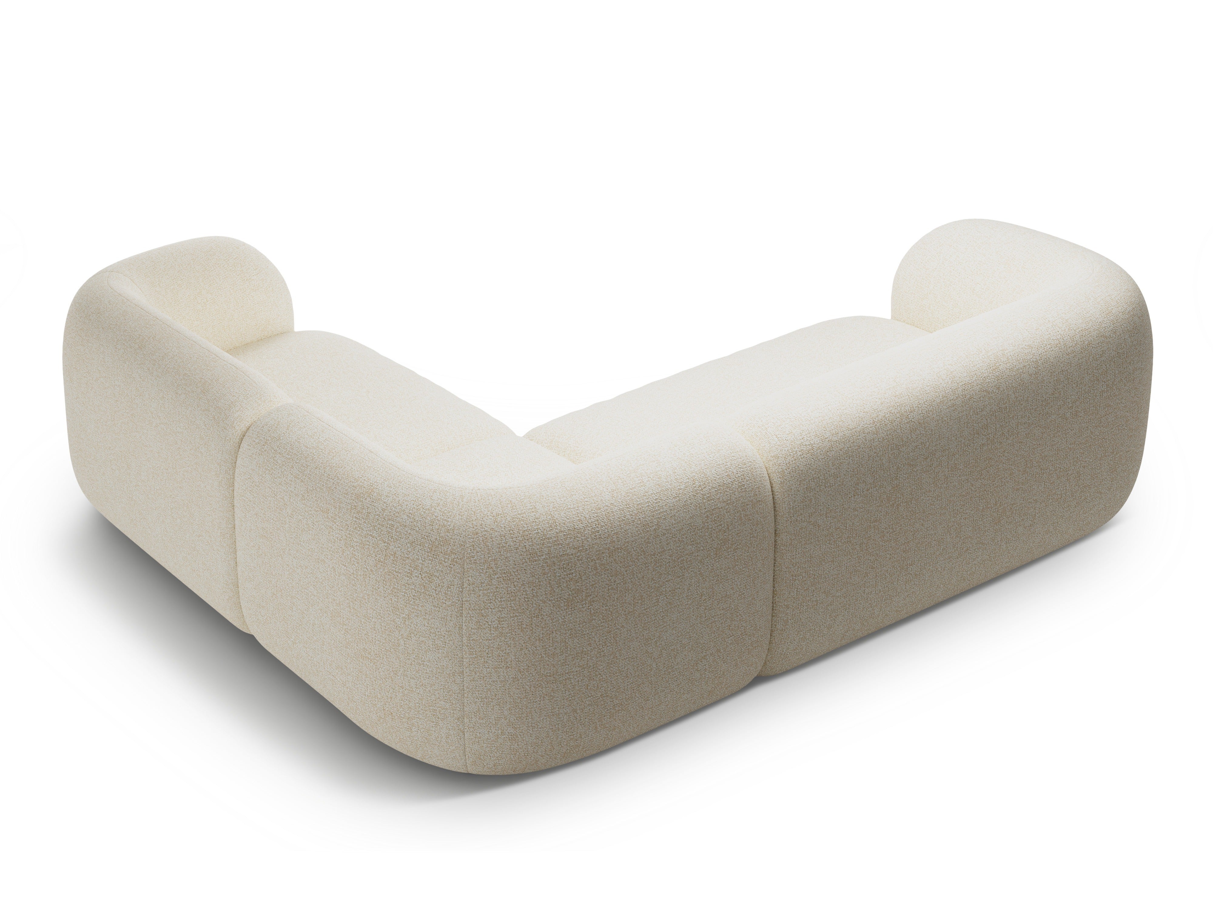 Right-facing corner sofa for 4 people KATE light beige mélange