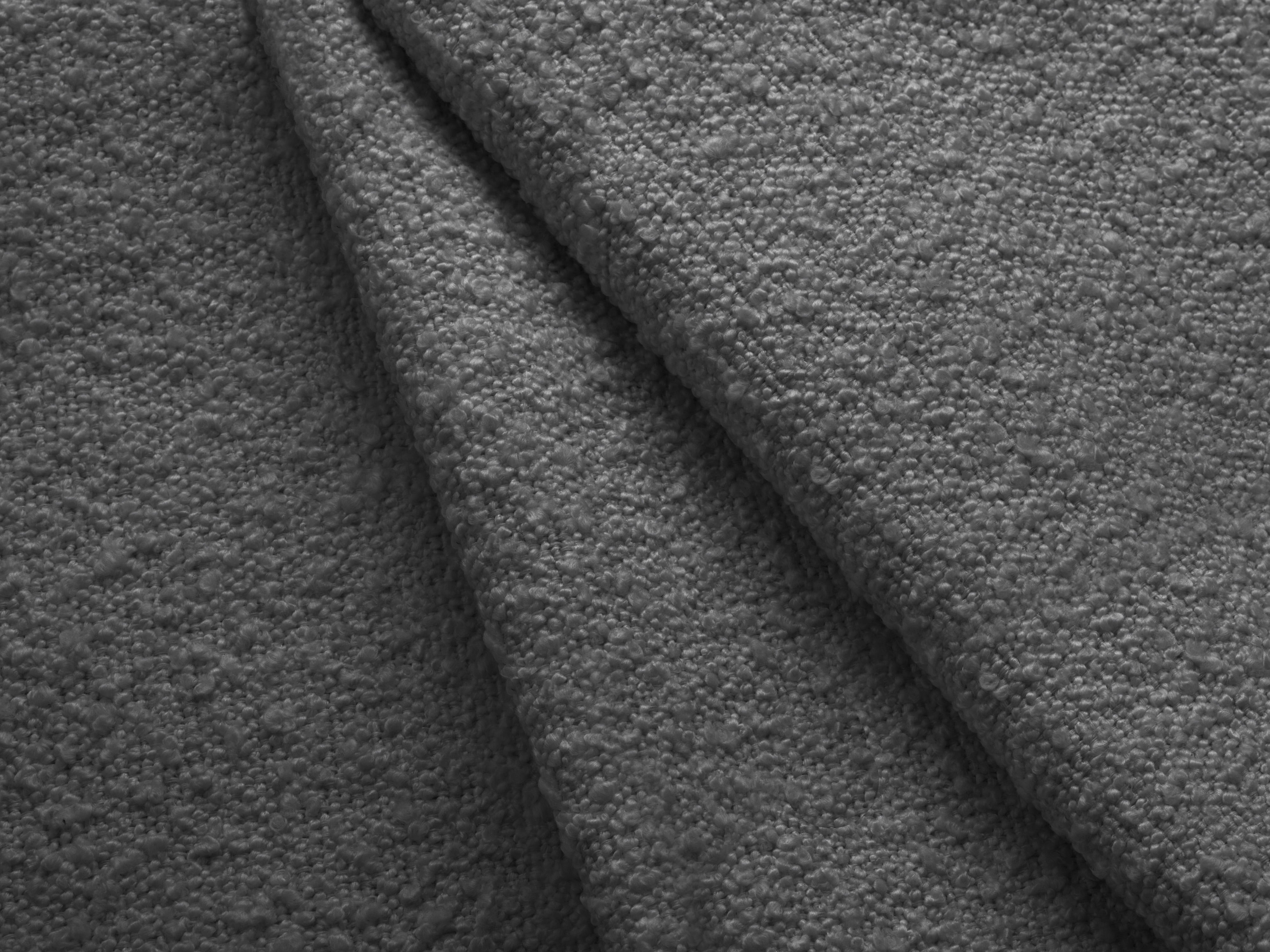Right-facing 2-seater sofa KATE dark gray boucle