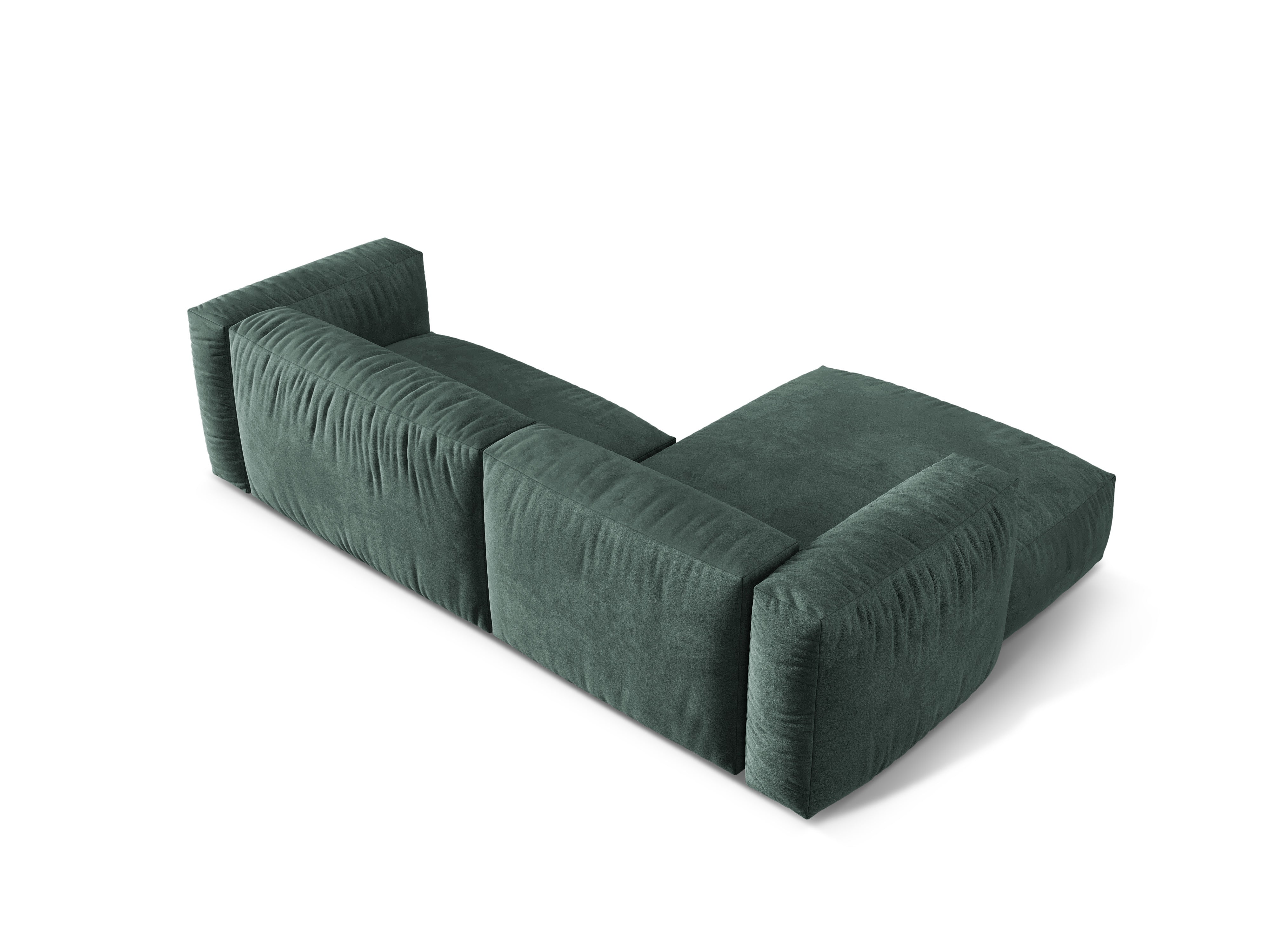 Left-handed 2-seater velvet Martin Petrol