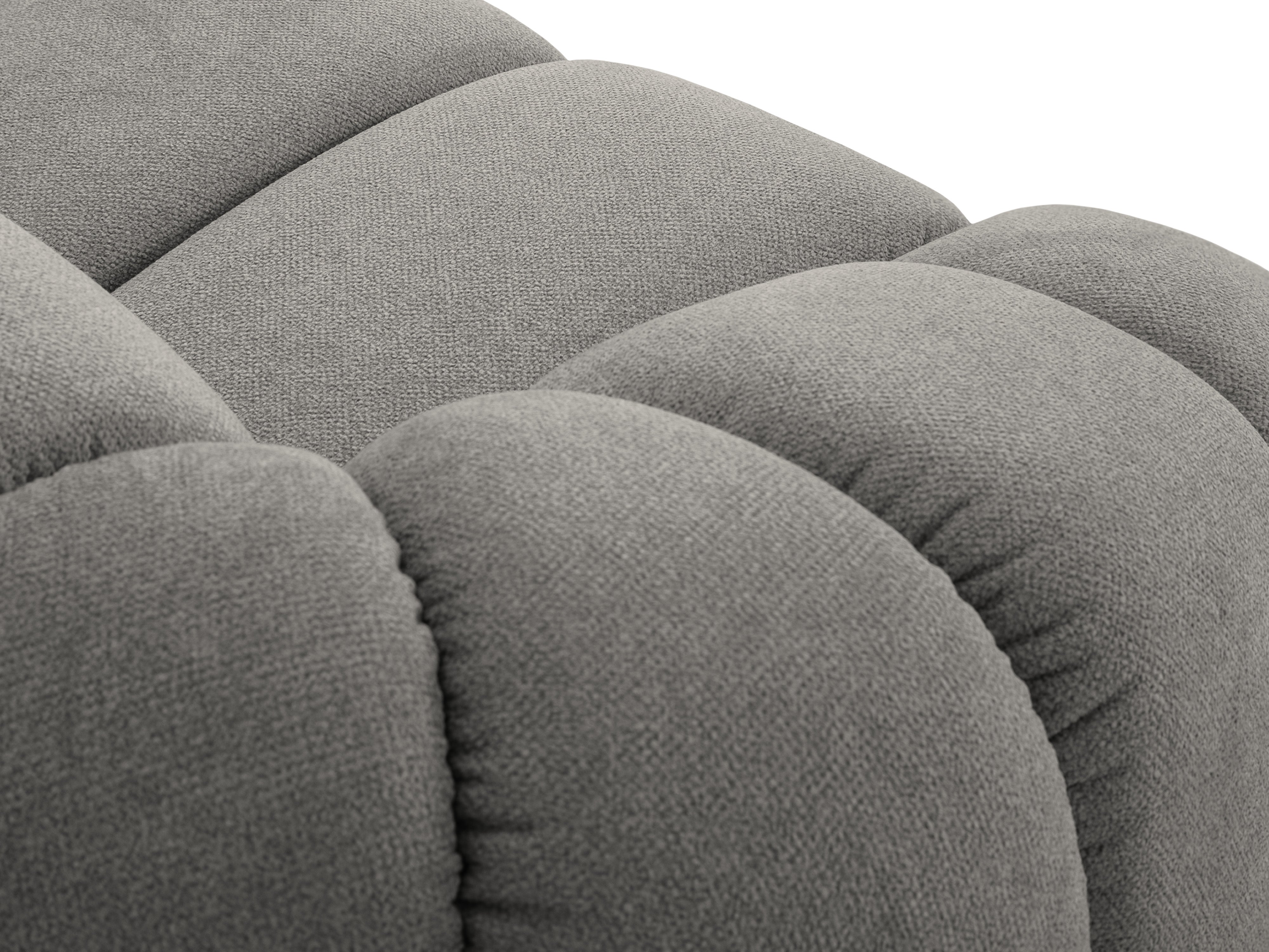 3-sitziger linker Ecksofa DIANA hellgraues Chenille