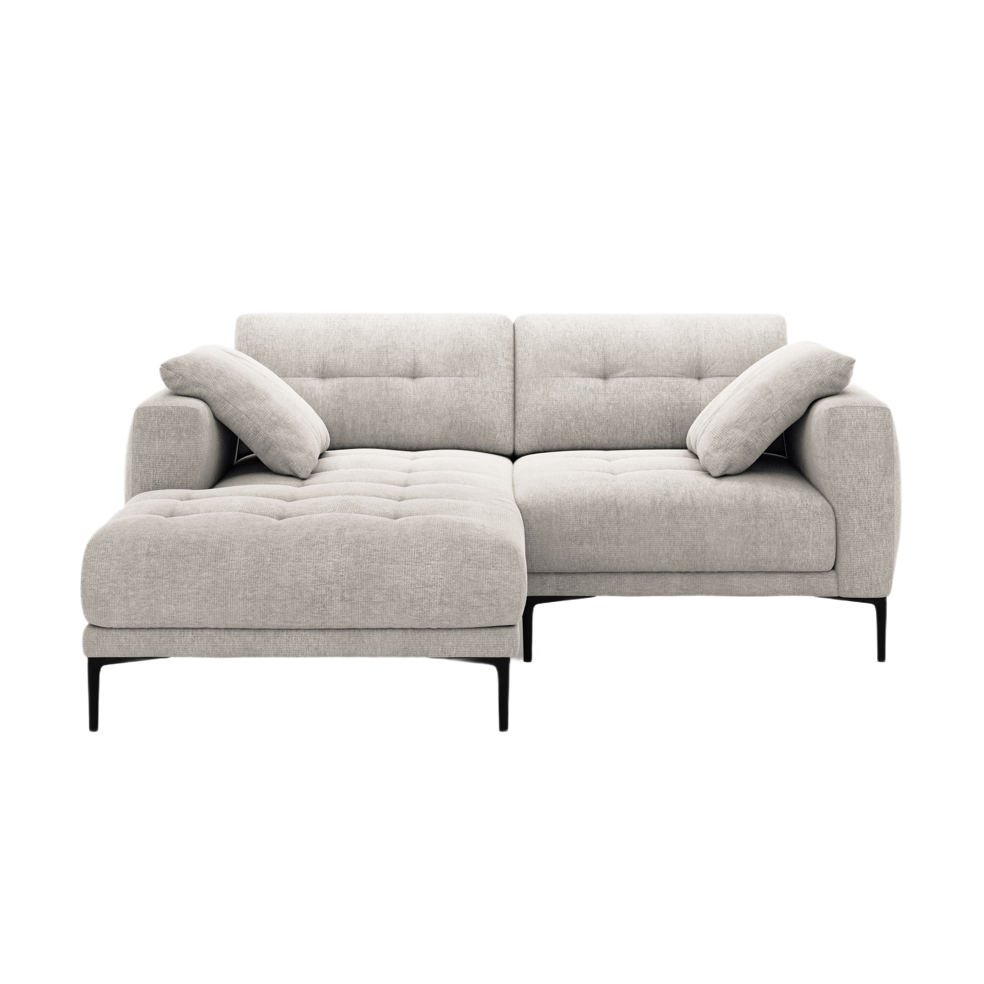 Ecksofa links BEMY beige Chenille