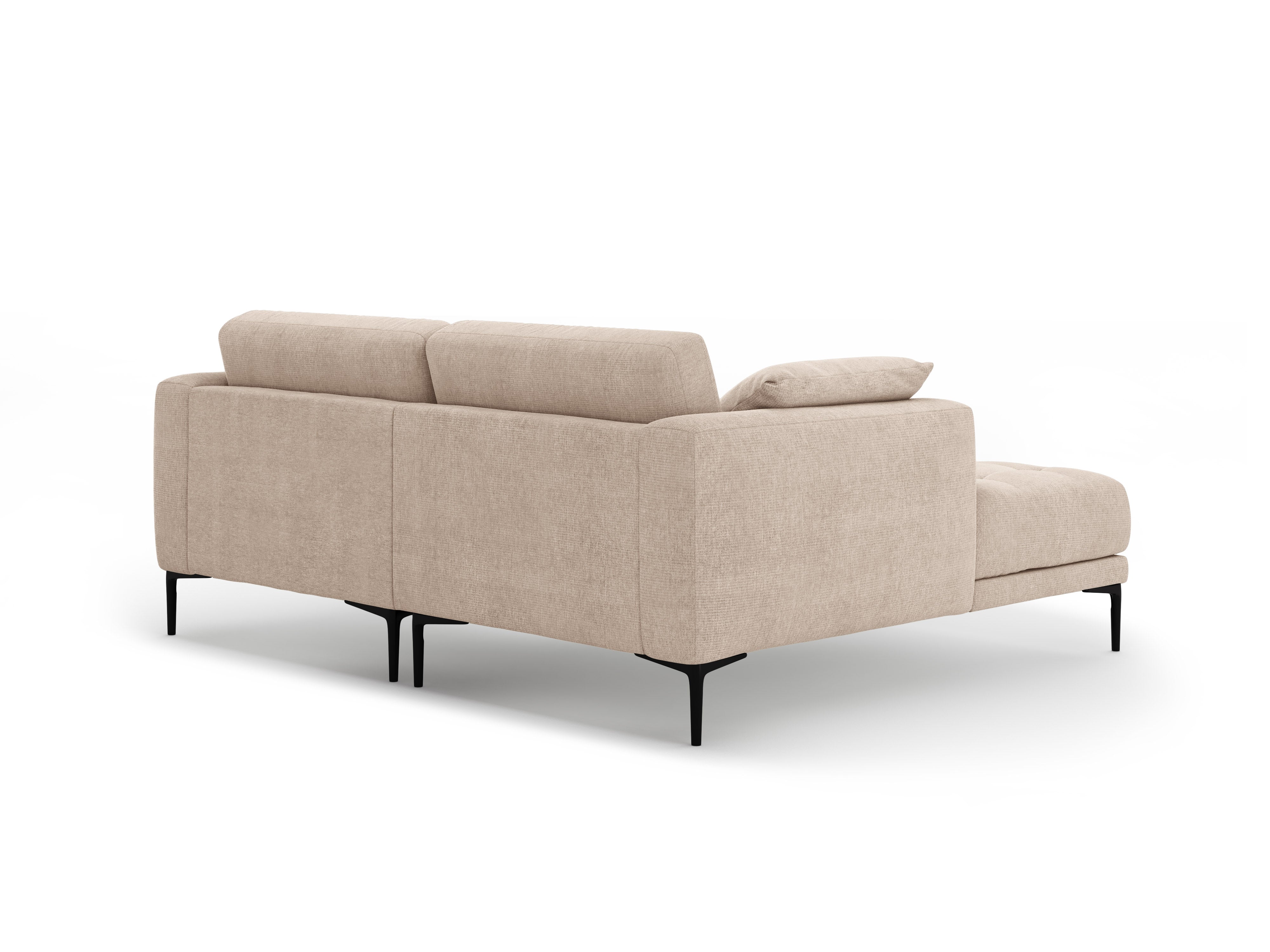 Ecksofa links BEMY sandfarbener Chenille
