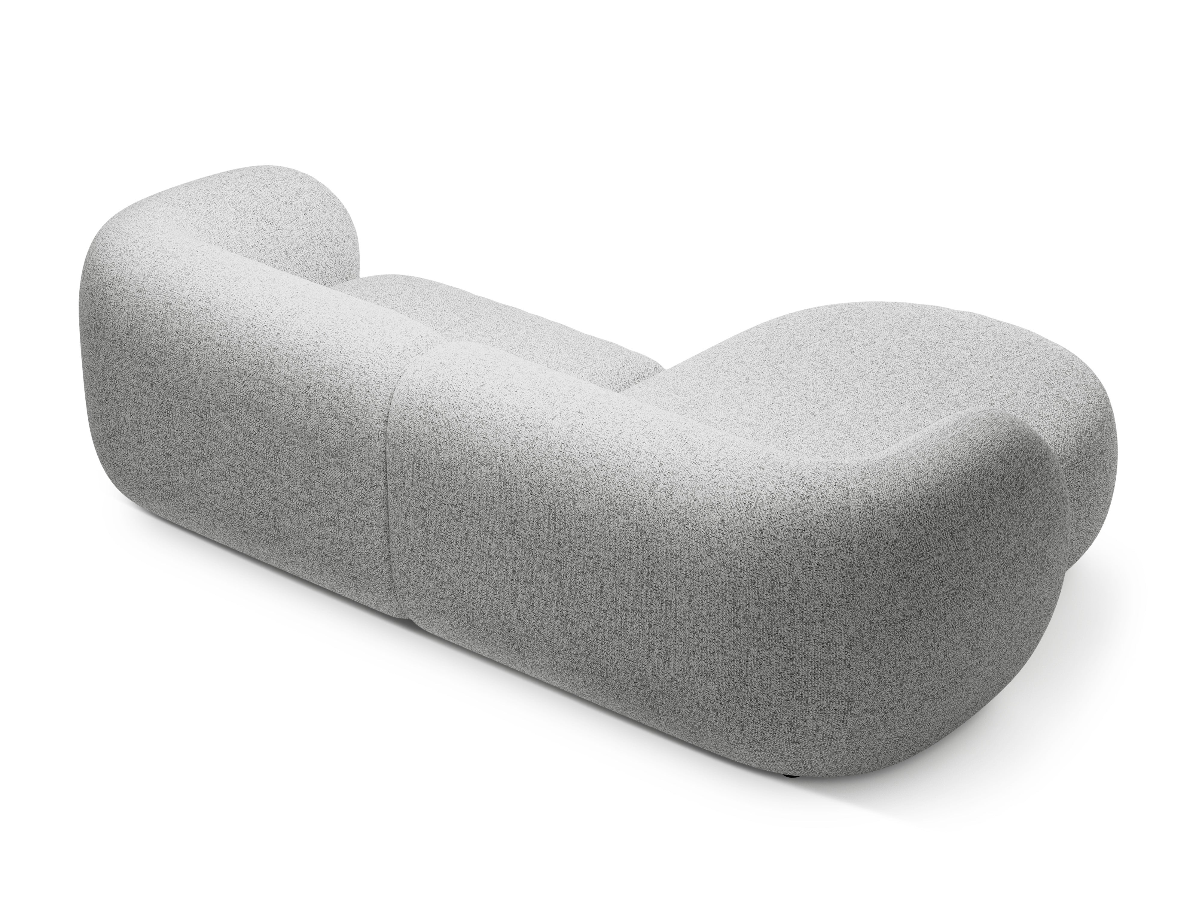 Left-sided 2-seater corner sofa KATE light gray mélange