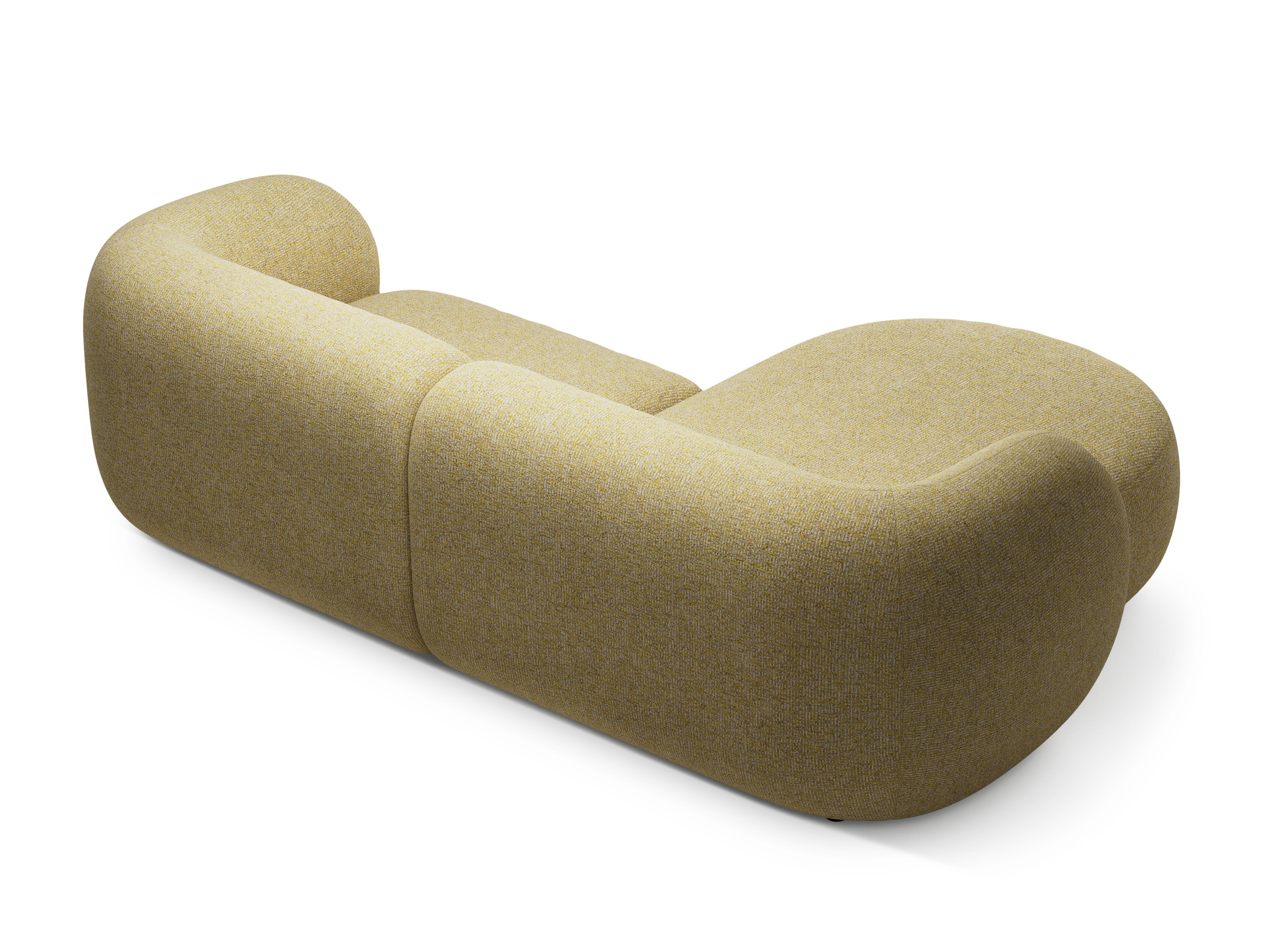 Left-sided 2-seater corner sofa KATE yellow mélange