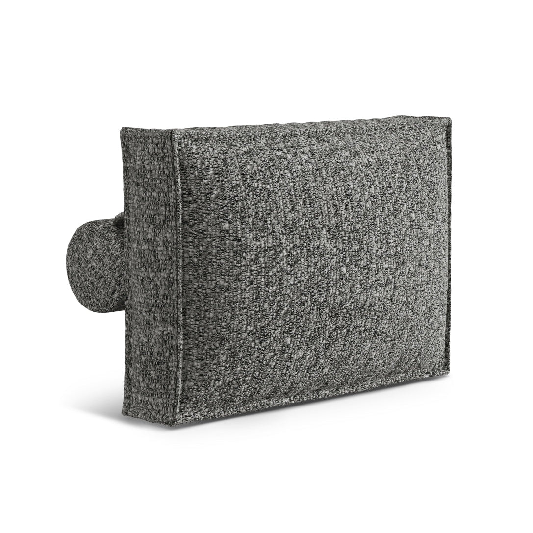 Poduszka dekoracyjna NURIA grafitowy boucle – 60x40x26 cm