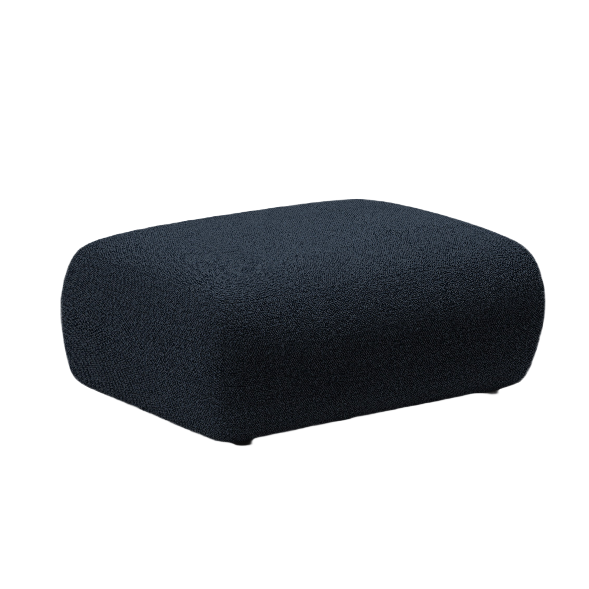 Rectangular pouf KATE navy boucle
