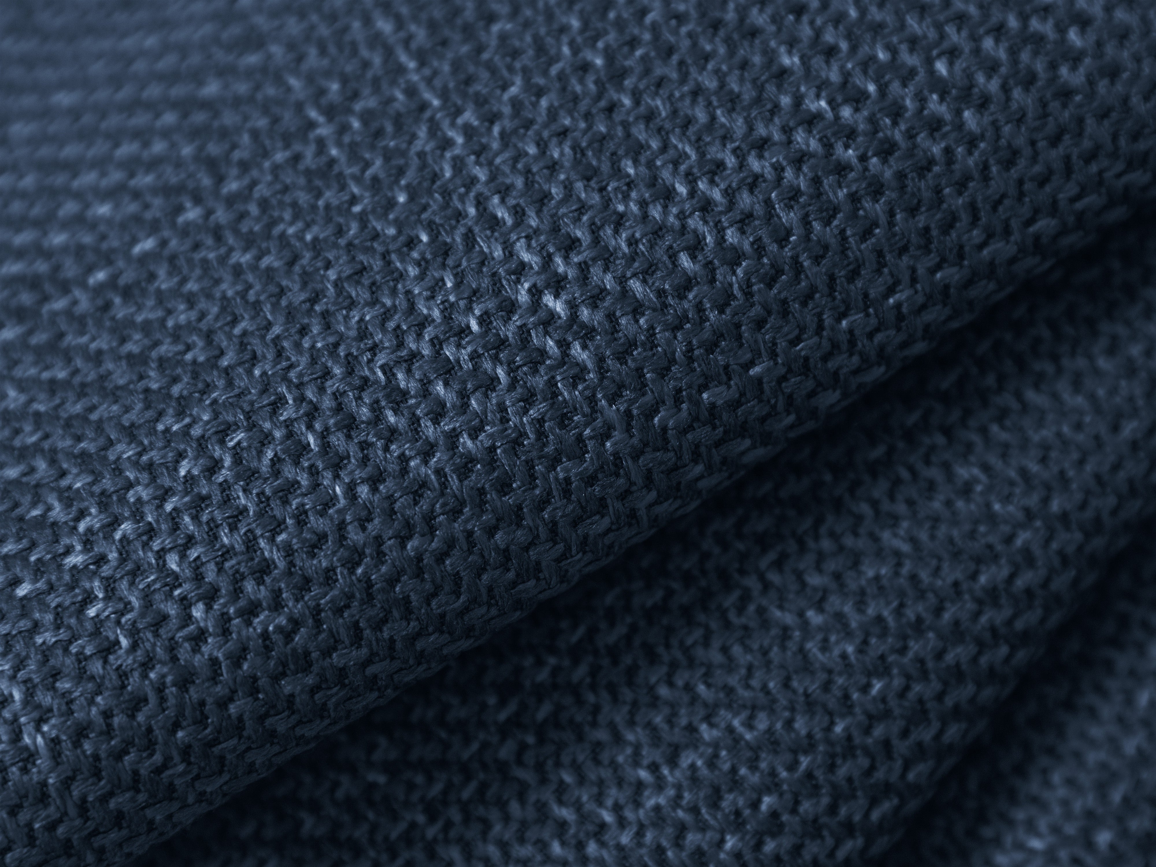 Pouf mit Stauraum GLORIA blaues Chenille