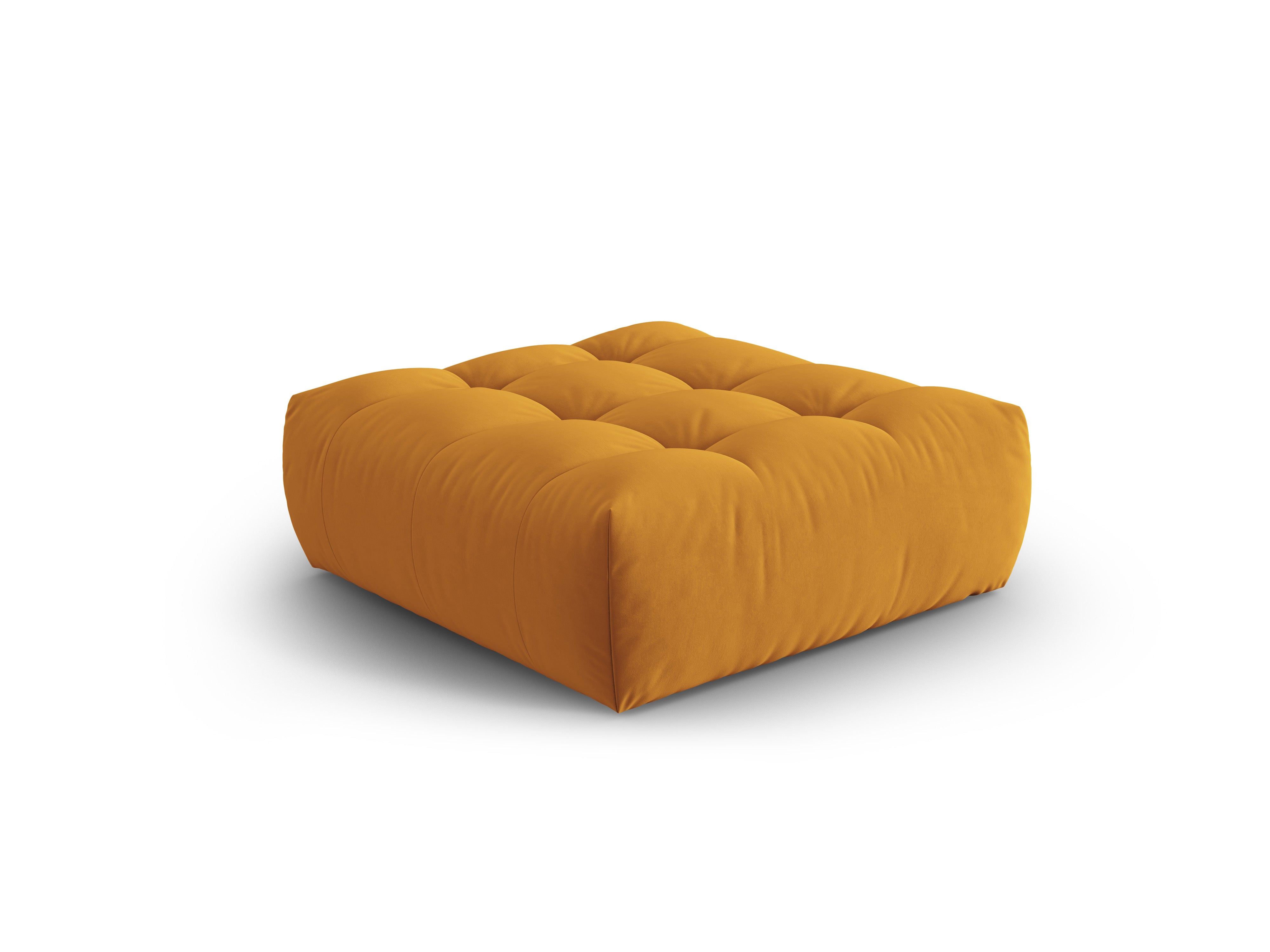 Samt Pouf BLOOM gelb