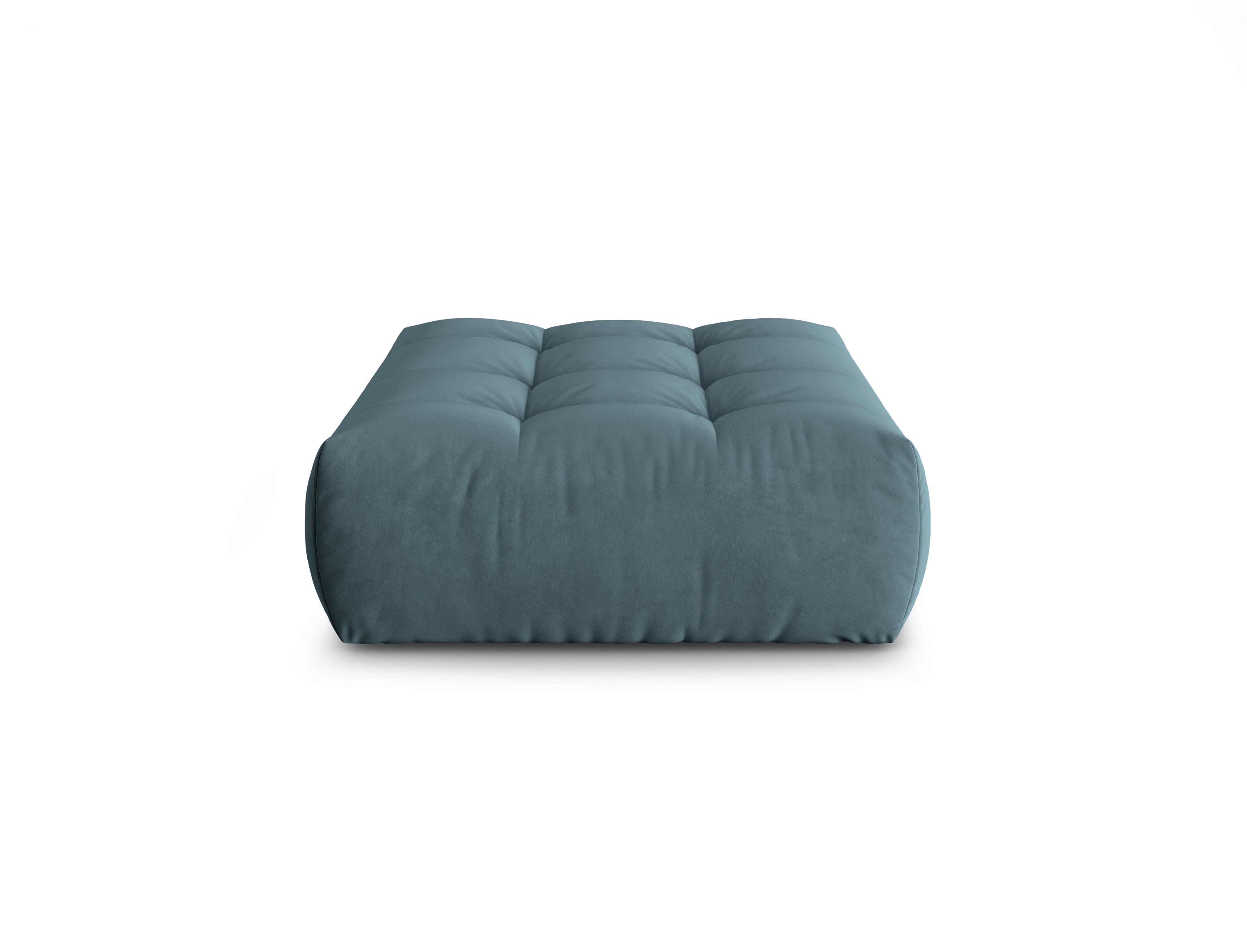 Samt Pouf BLOOM hellblau