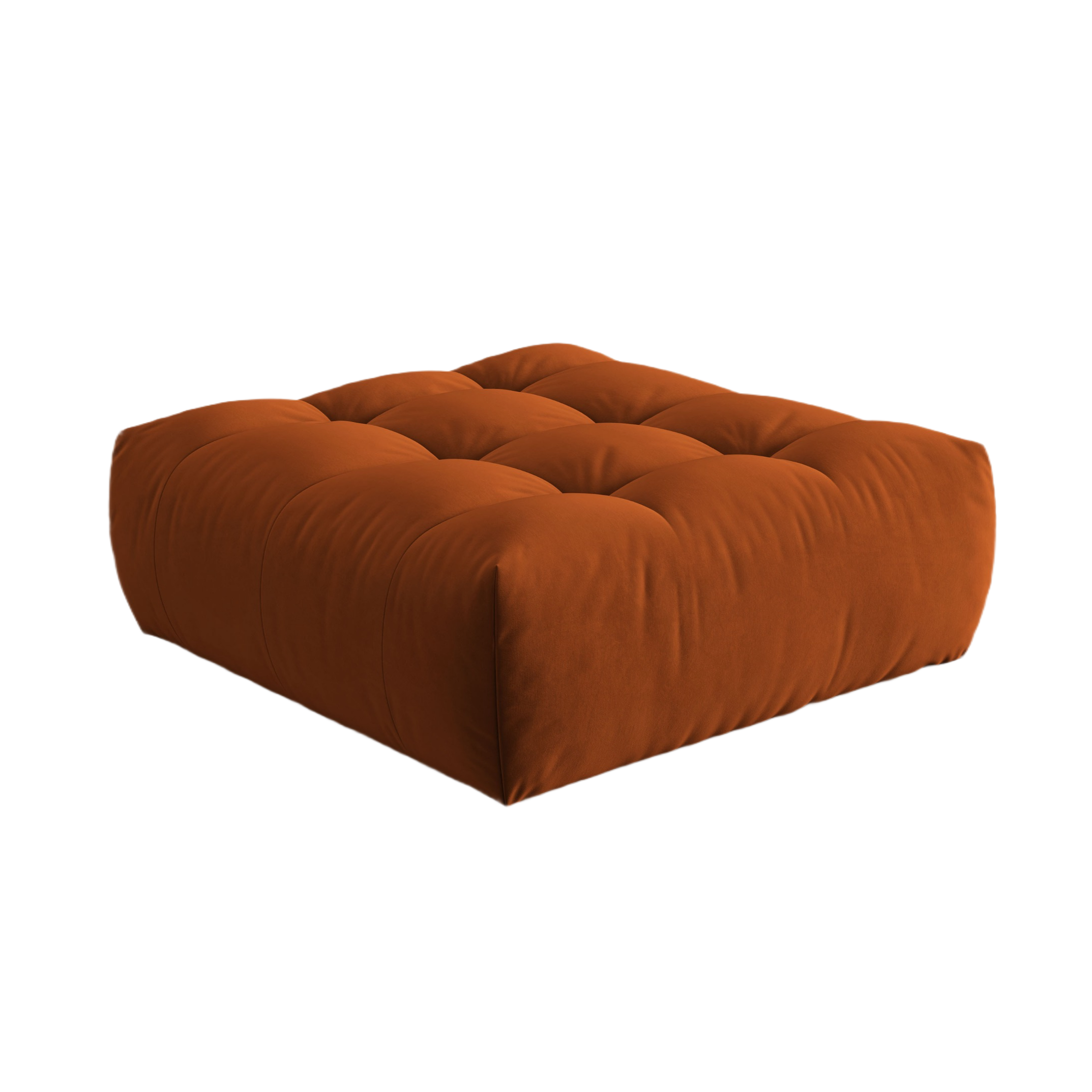 Velvet Pouf BLOOM terracotta