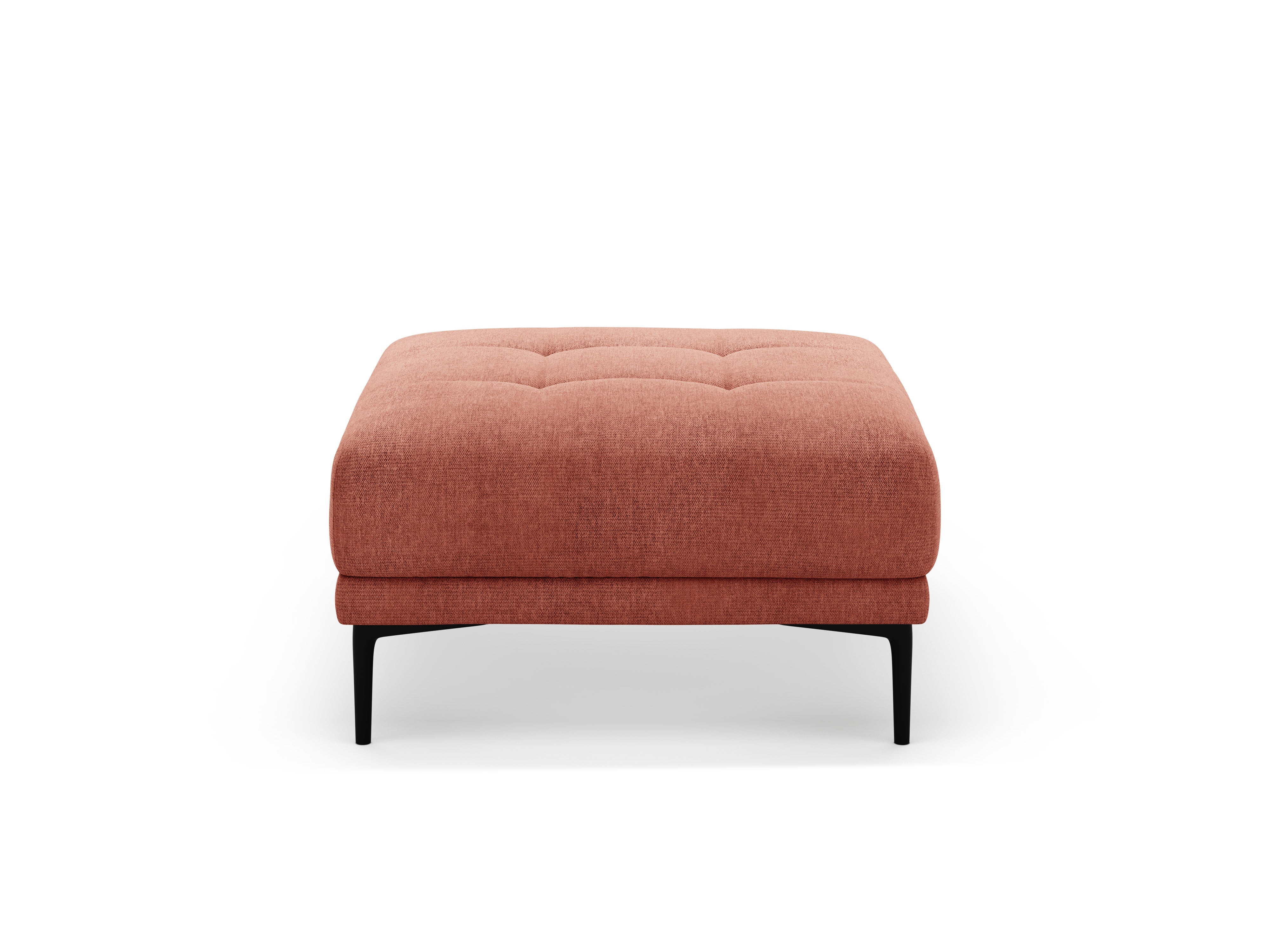 BEMY korallenfarbener Chenille-Pouf
