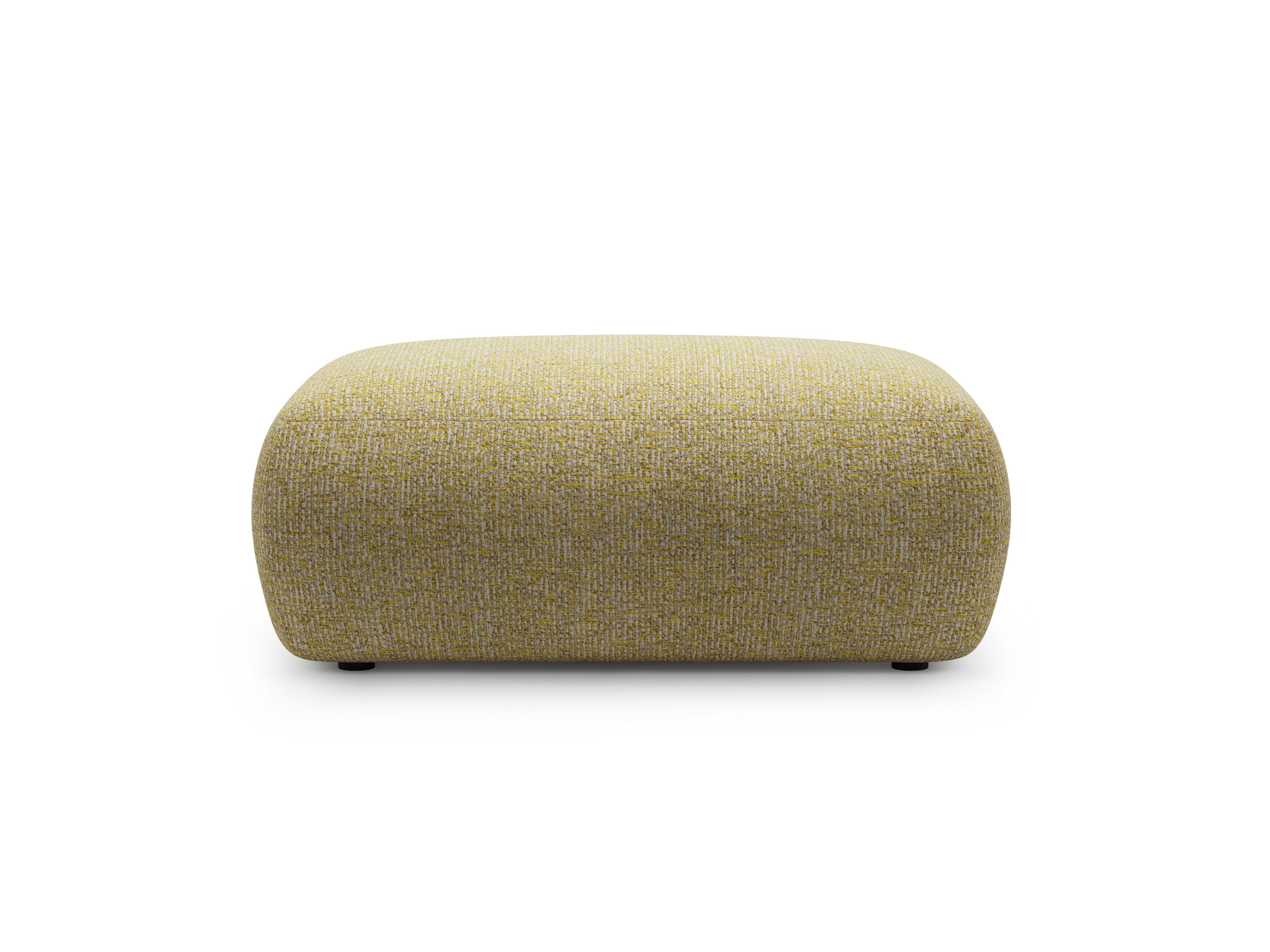 Rectangular pouf KATE yellow mélange