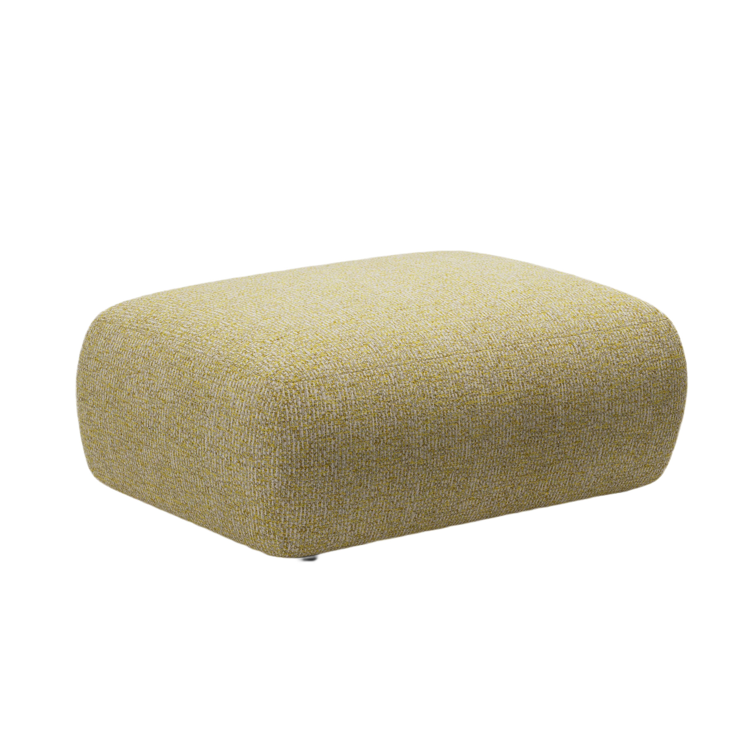 Rectangular pouf KATE yellow mélange