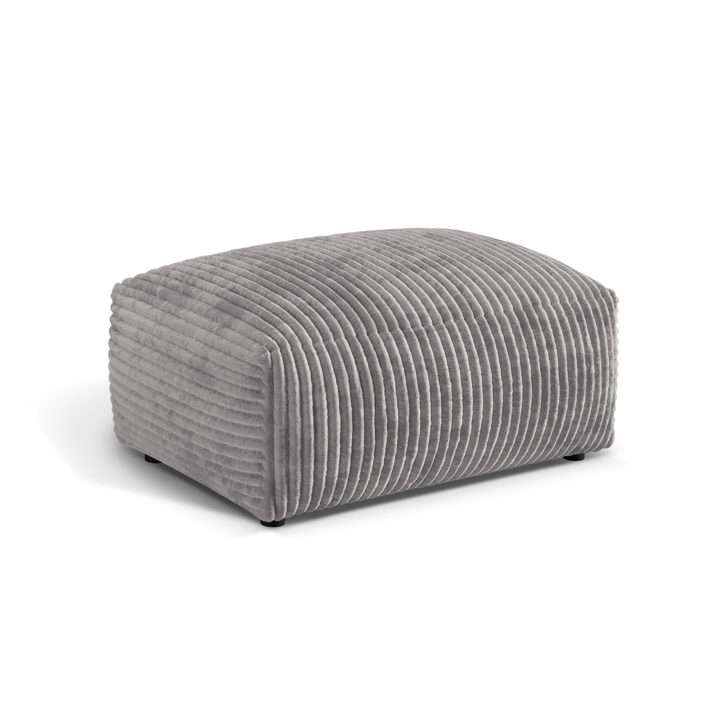 Martin pouf light gray corduroy