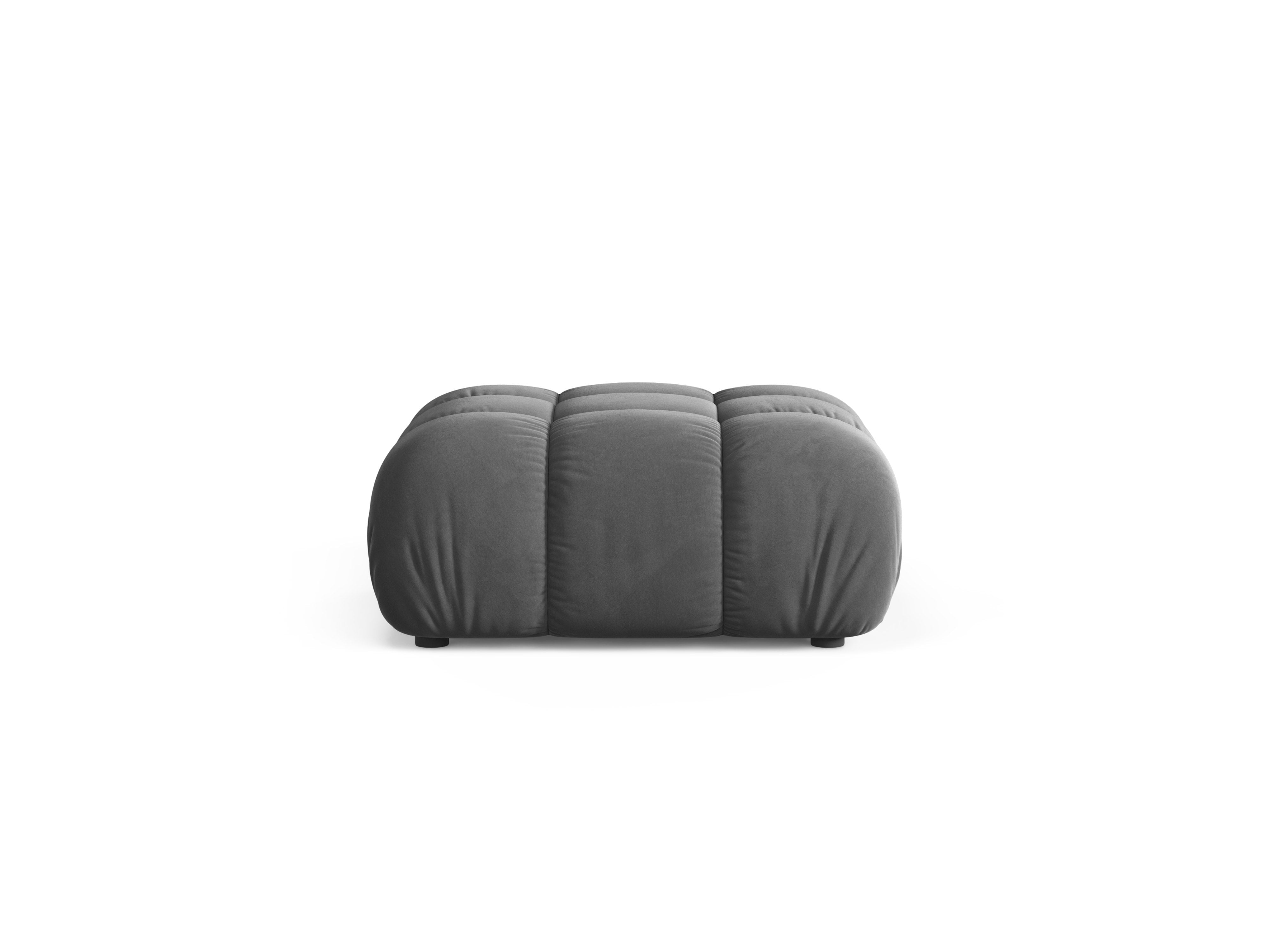 Puff / Modul BELLIS grauer Velours