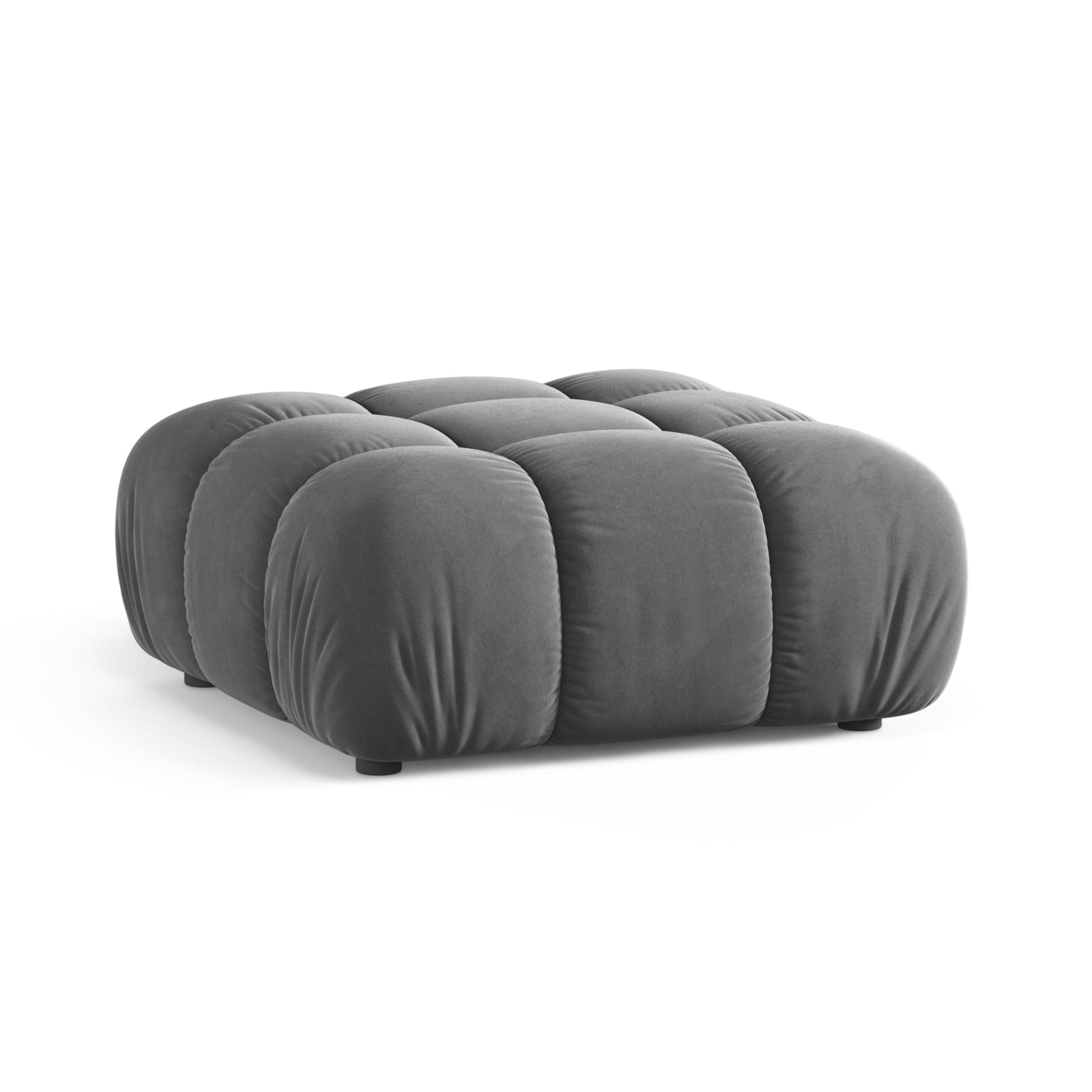 Puff / Modul BELLIS grauer Velours