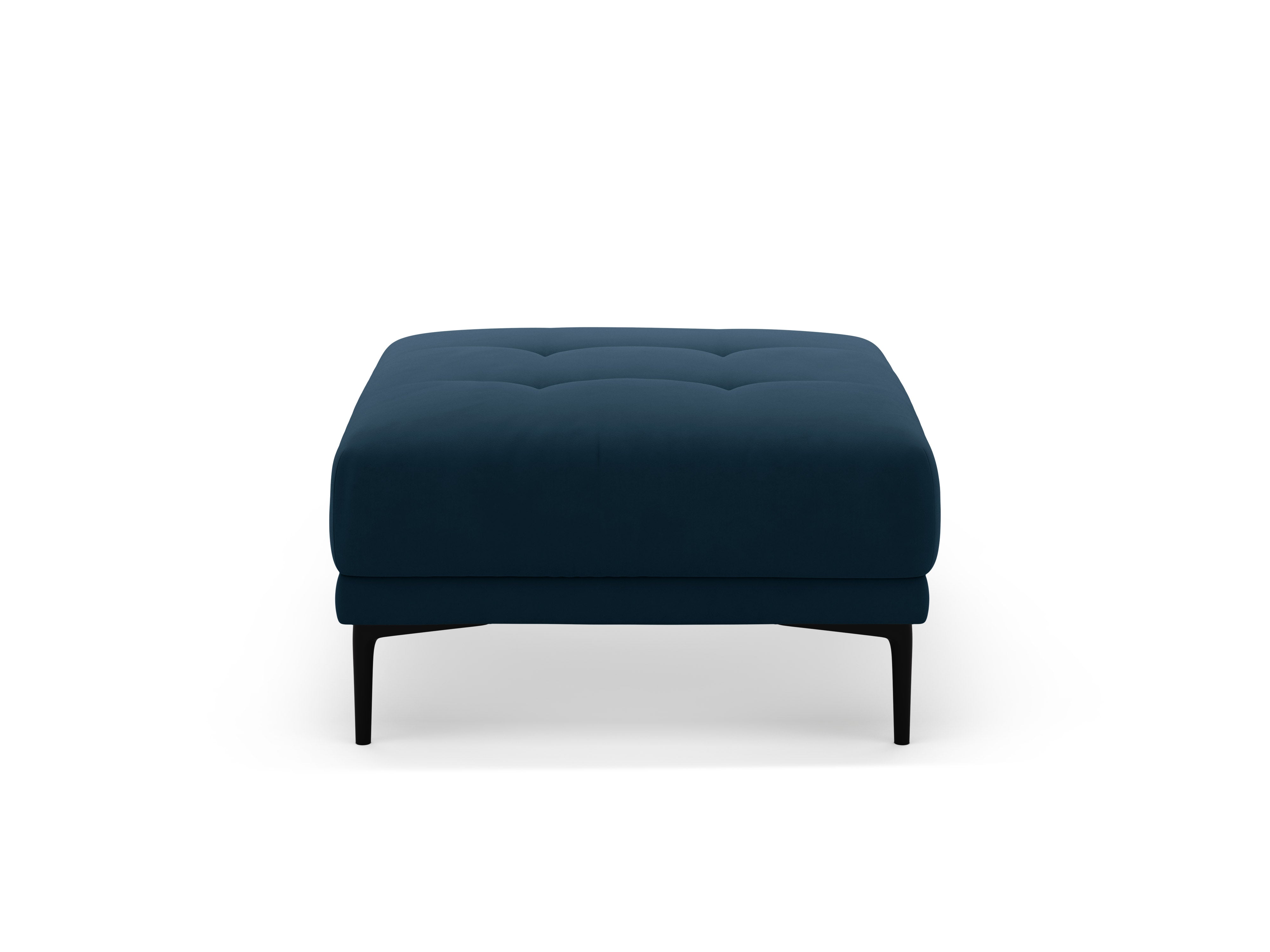Quadratischer Samtpouf BEMY königsblau