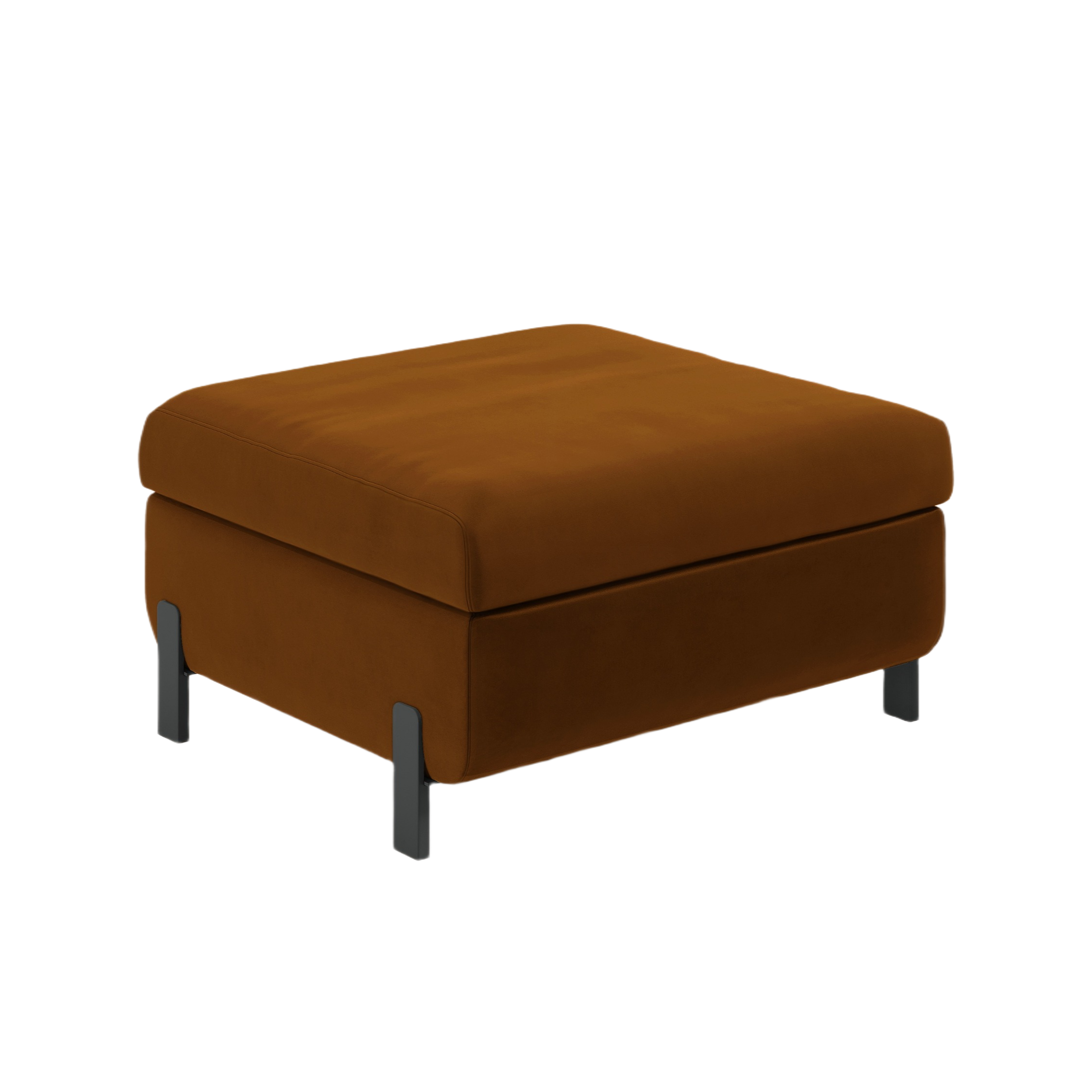 Velvet pouf with storage GLORIA brown