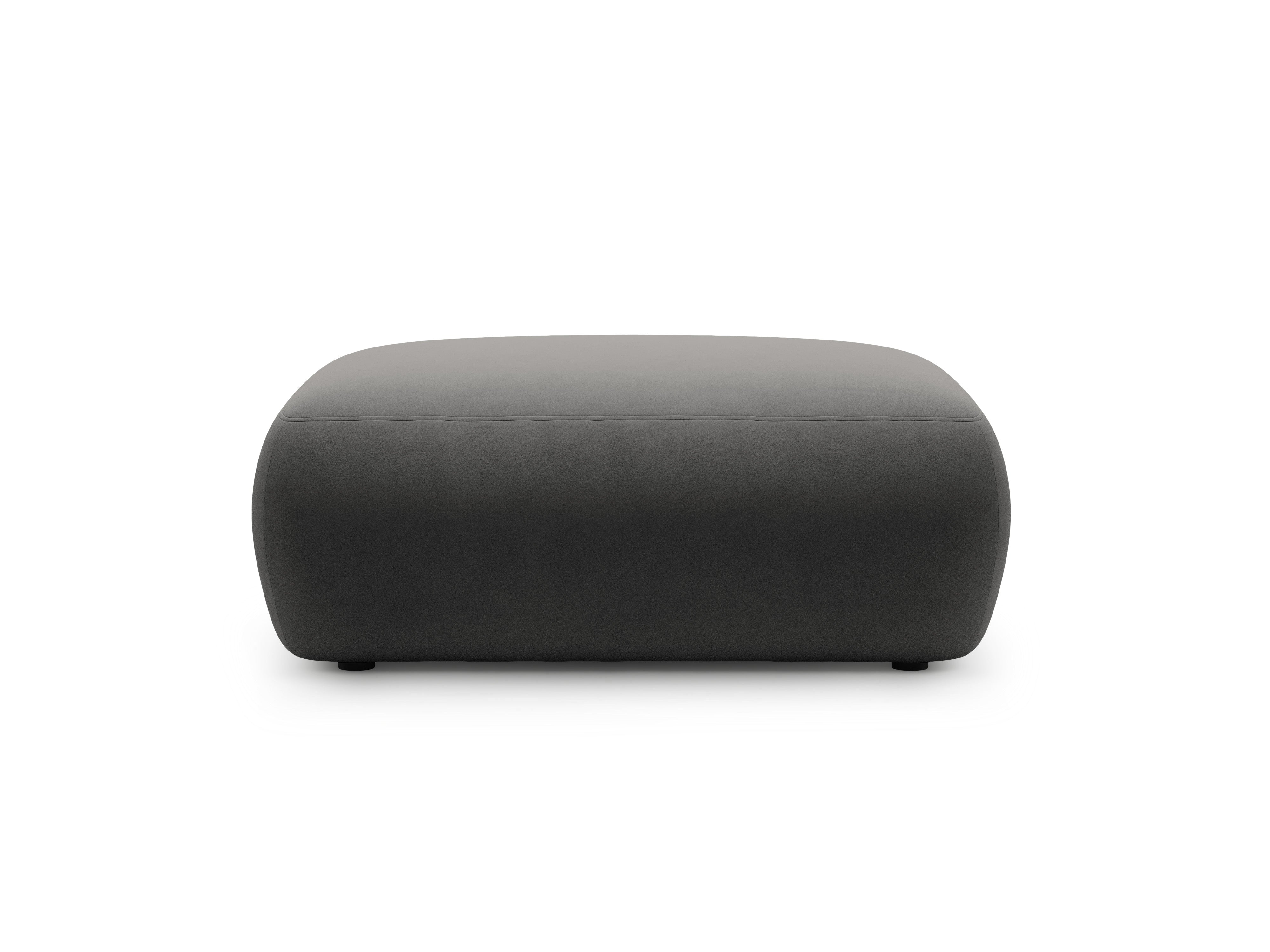 Rectangular Velvet Pouf KATE Dark Gray