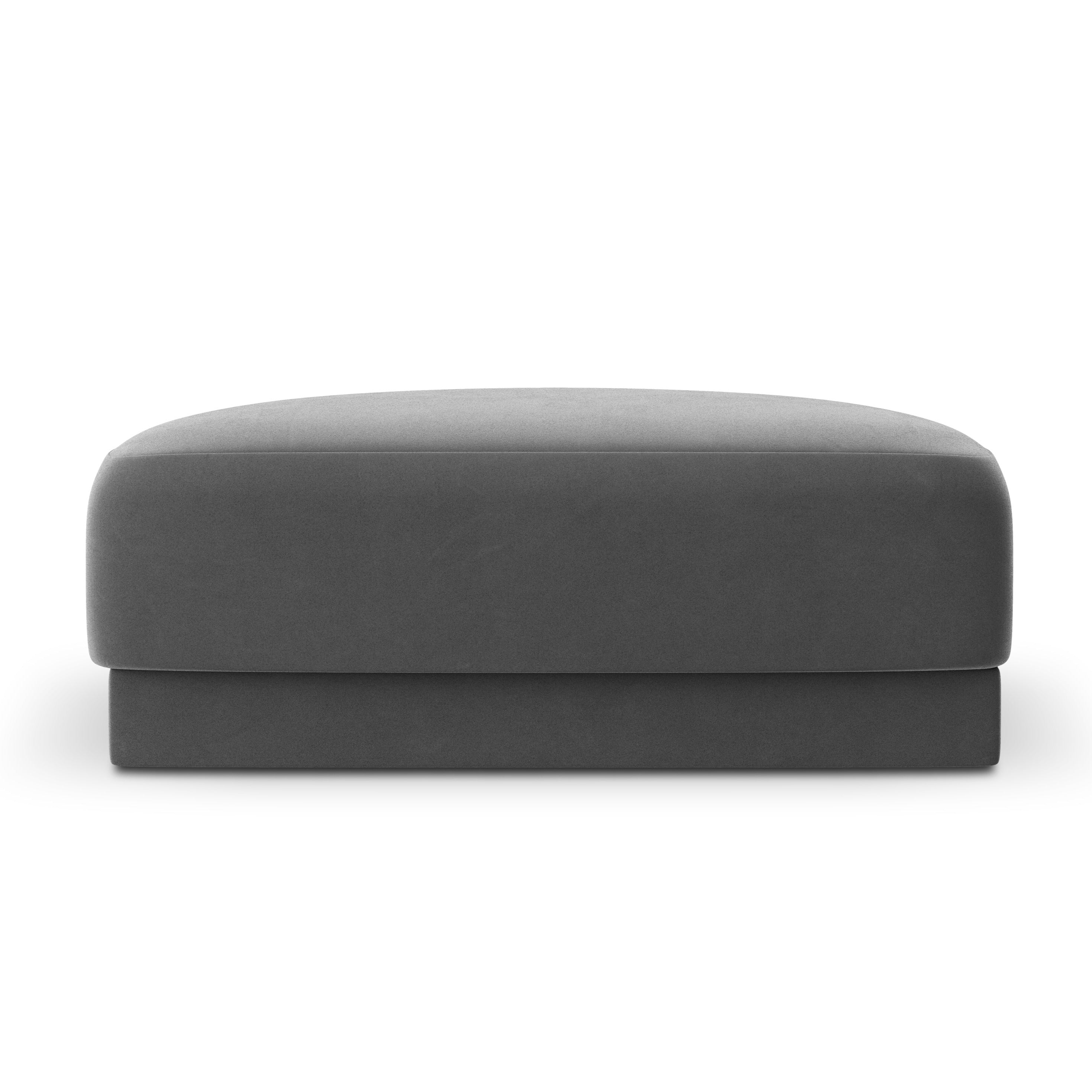 Puf aksamitny MILEY ciemnoszary Micadoni Eye on Design