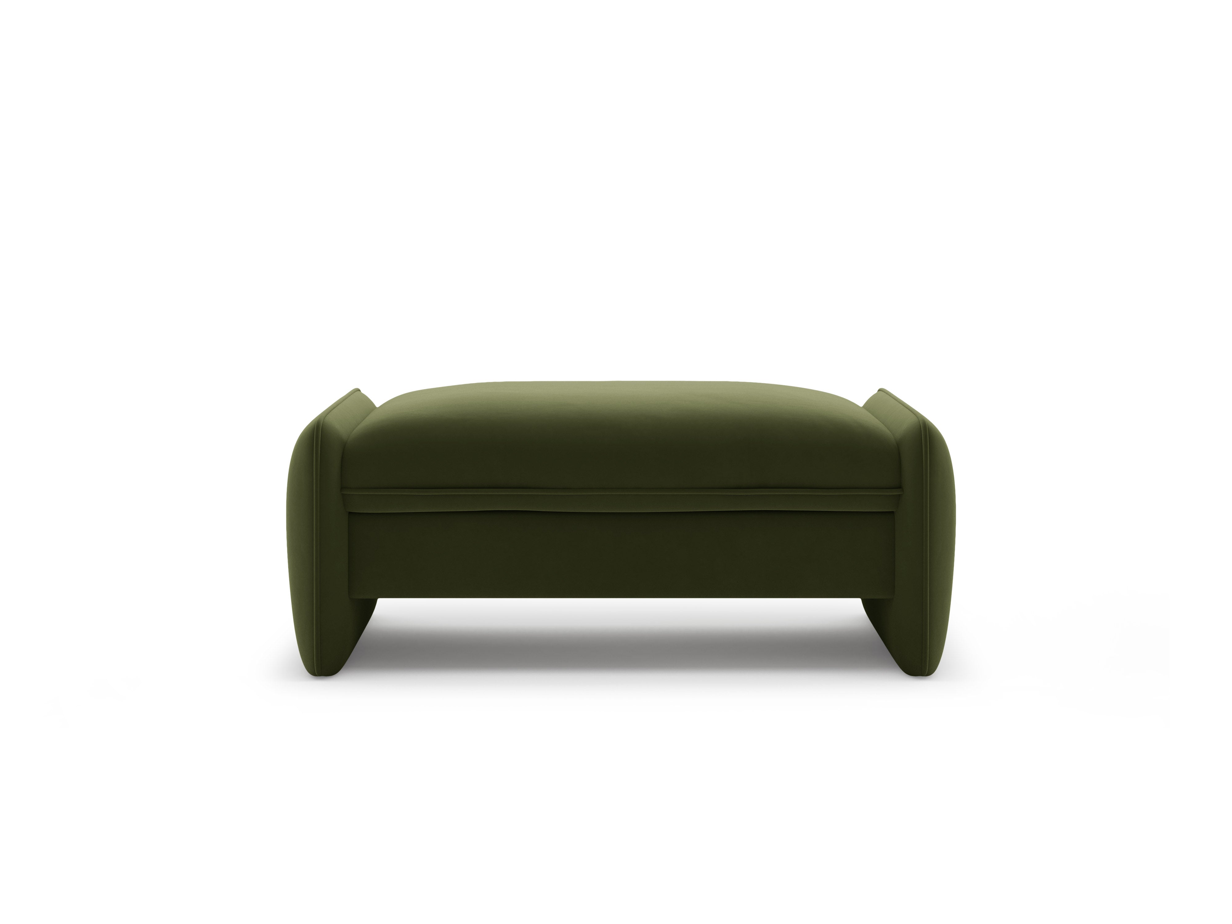 Puff aus Samt GEORGIA militärgrün