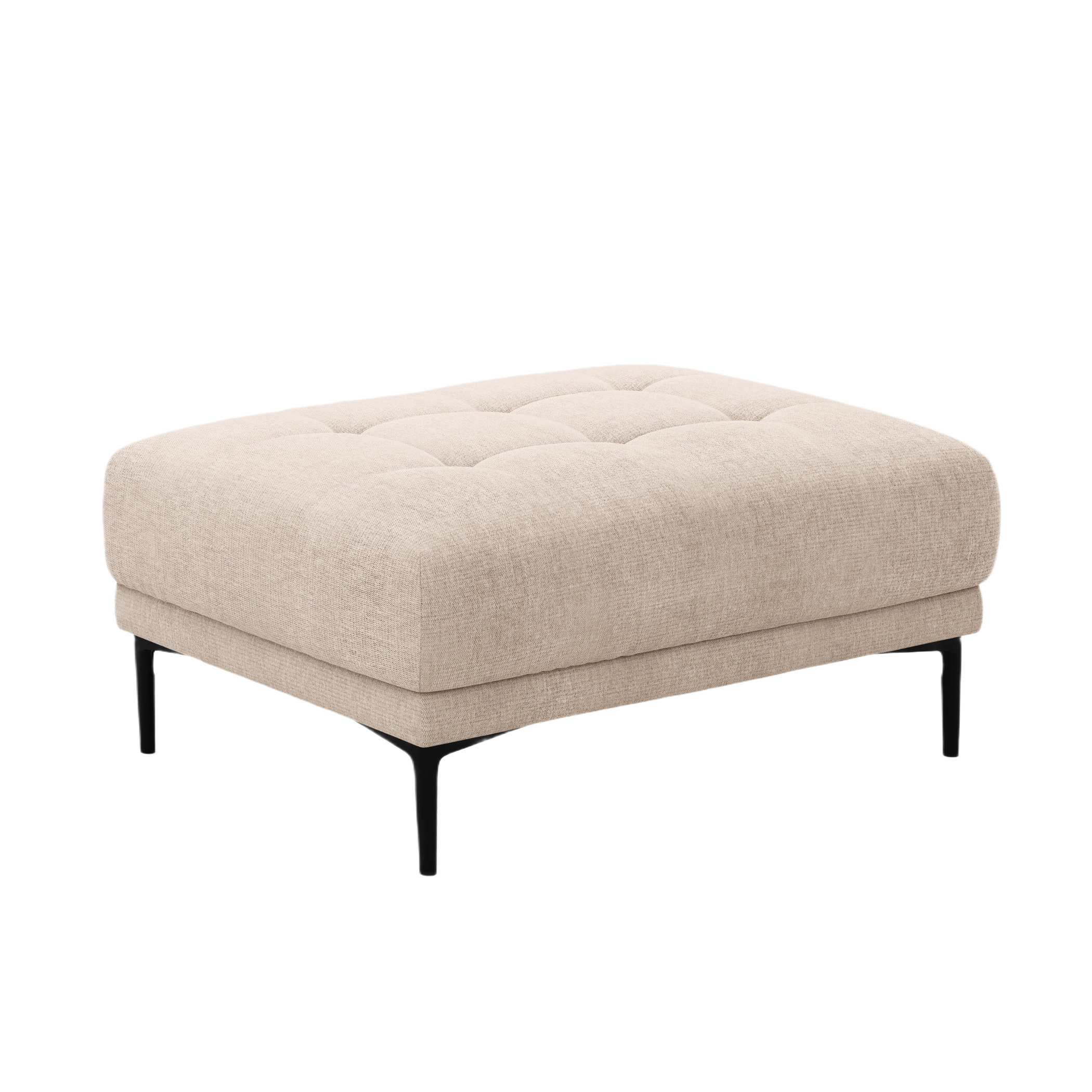 Puf BEMY sandfarbener Chenille