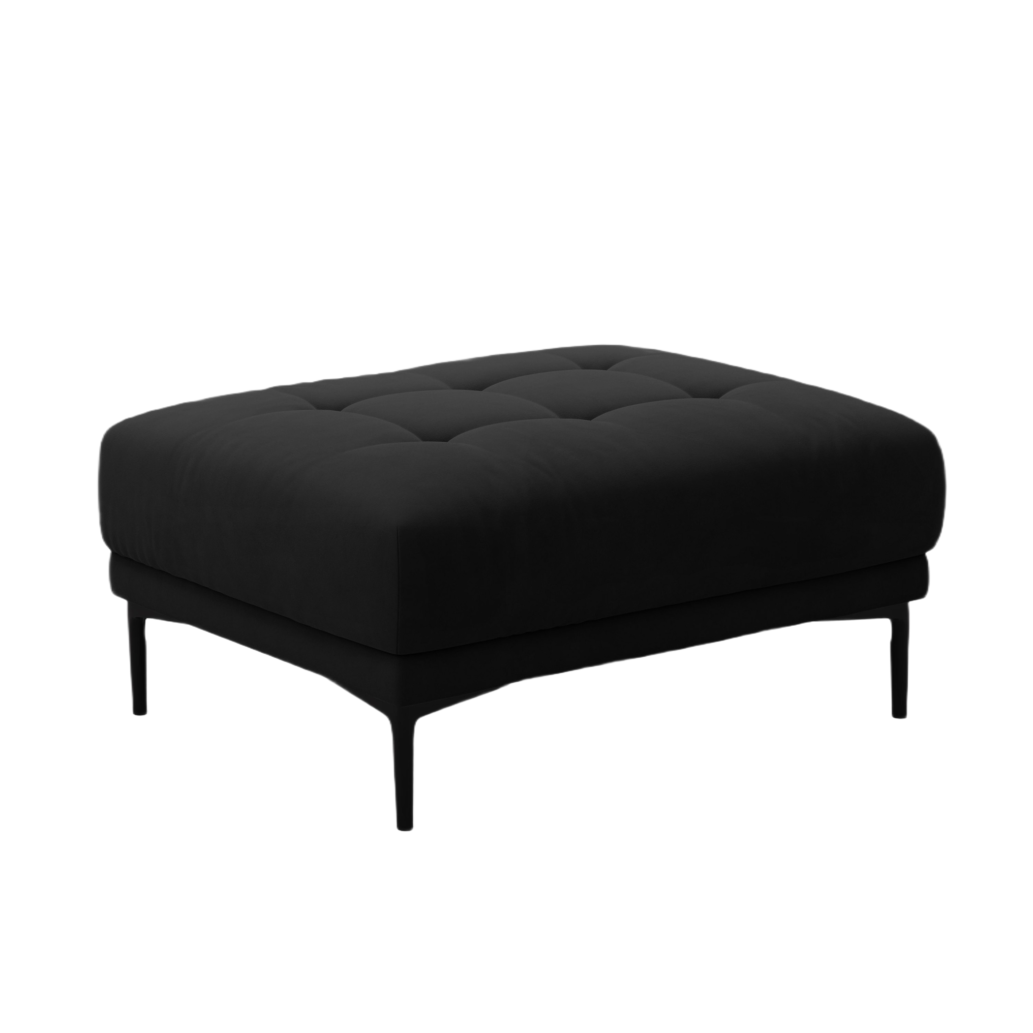 Samt Pouf BEMY schwarz