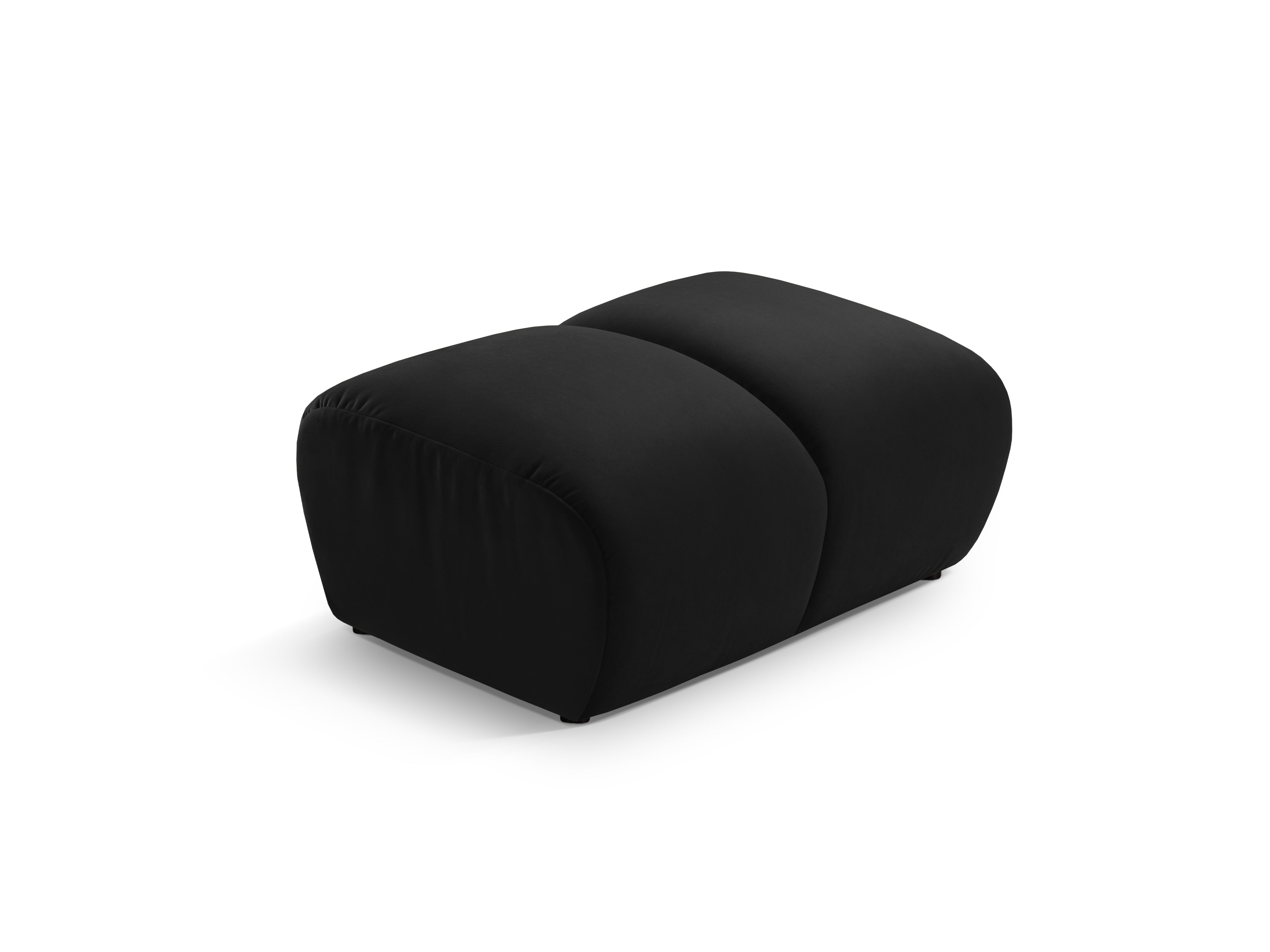 Samt Pouf DIANA schwarz