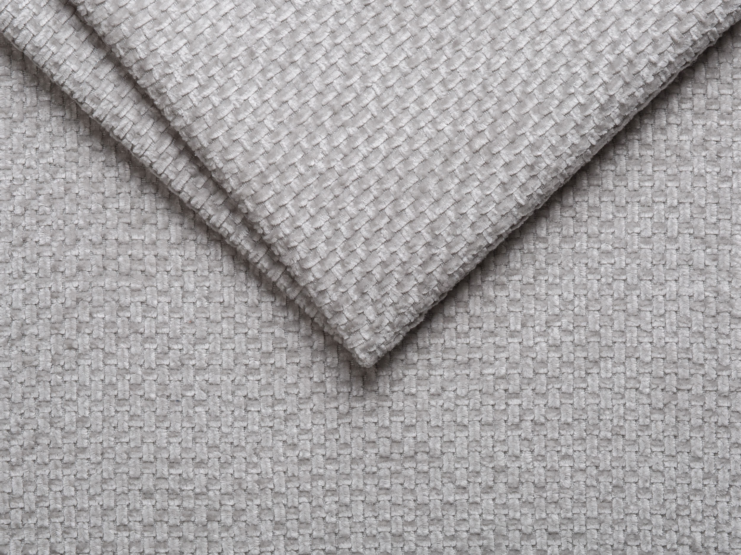Open left-sided 4-seater sofa MILEY gray chenille
