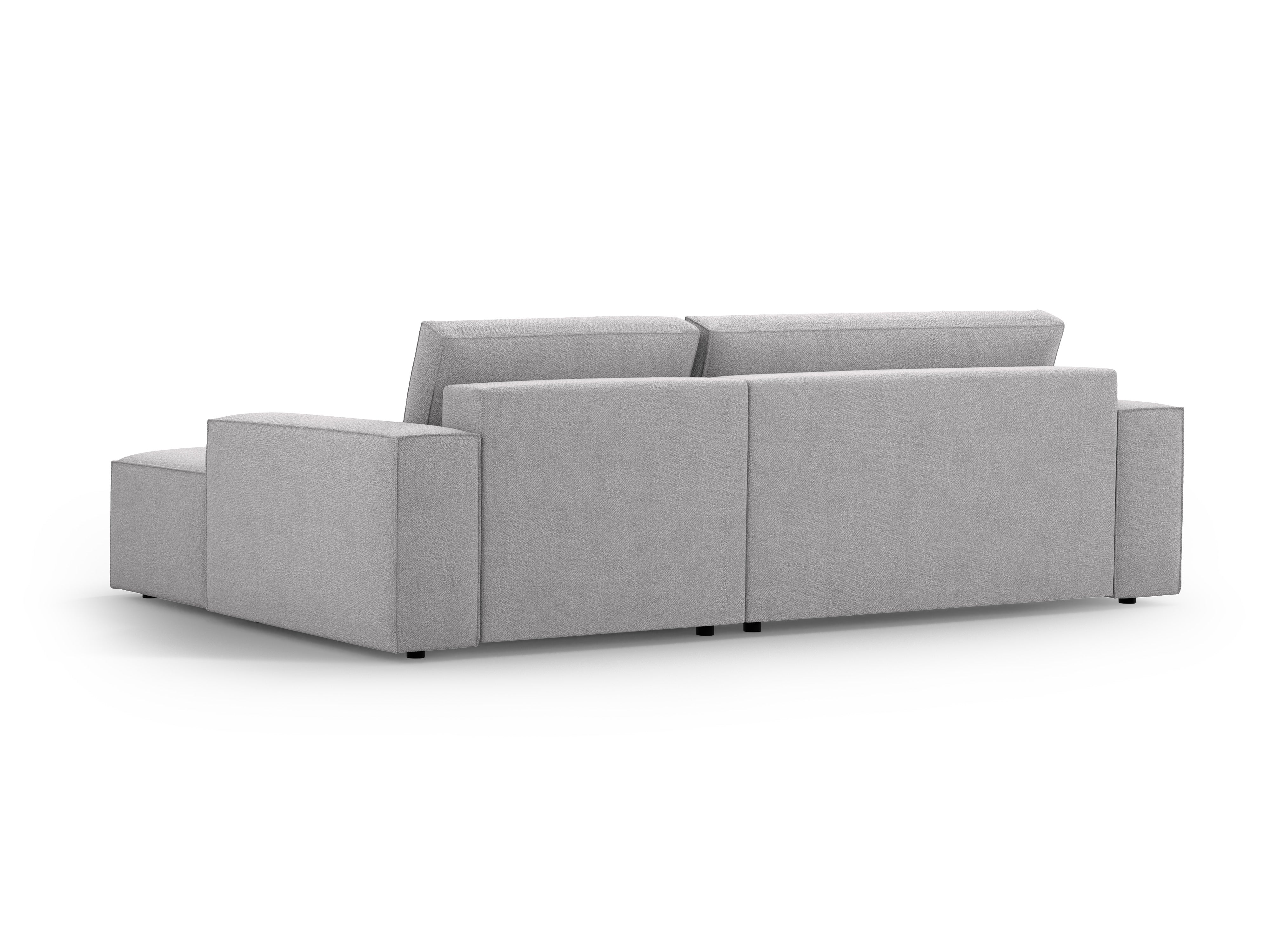 Rechtsseitige Schlafcouch JODIE hellgrau Boucle