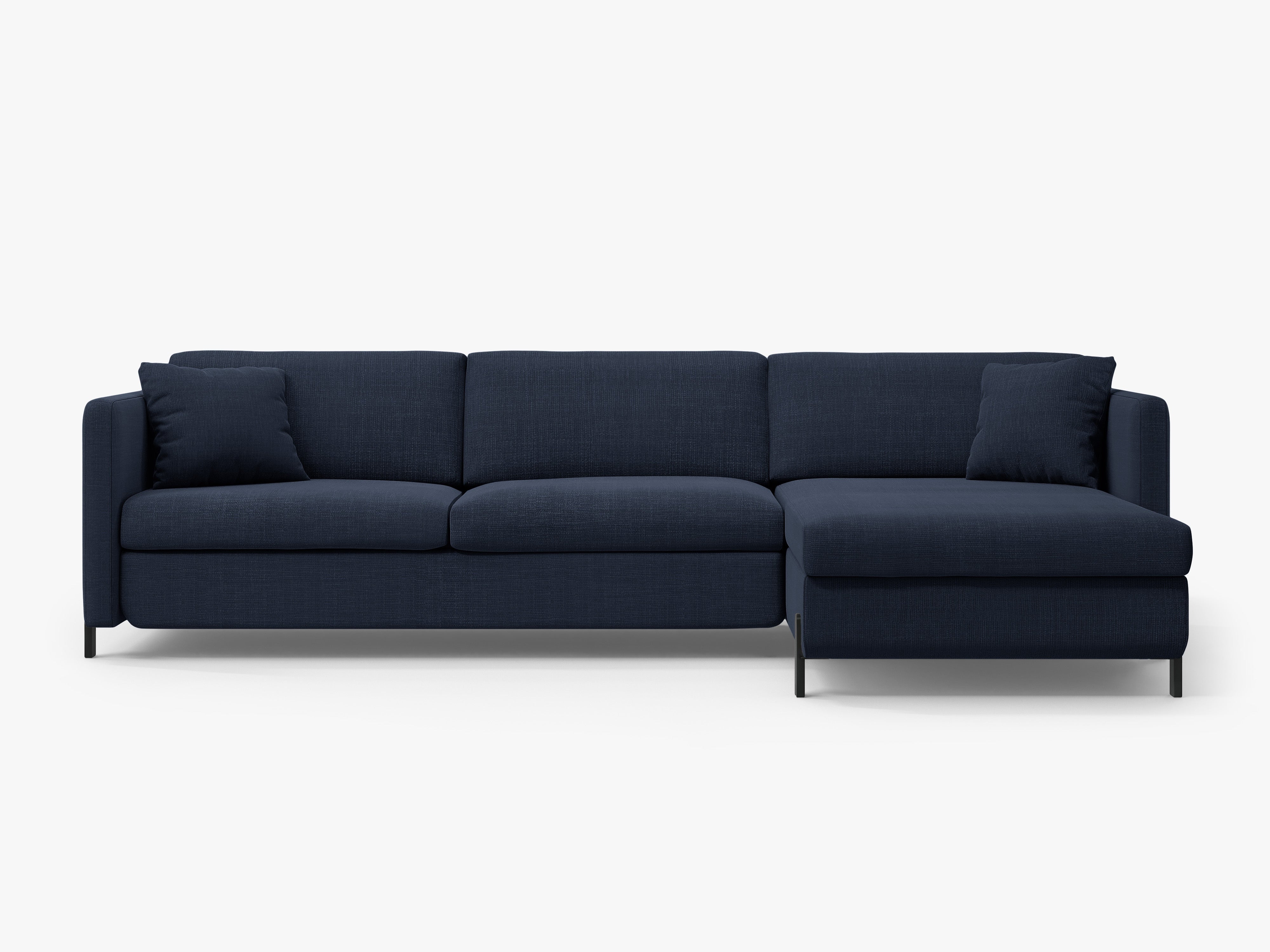 Right-hand corner sofa bed GLORIA blue chenille