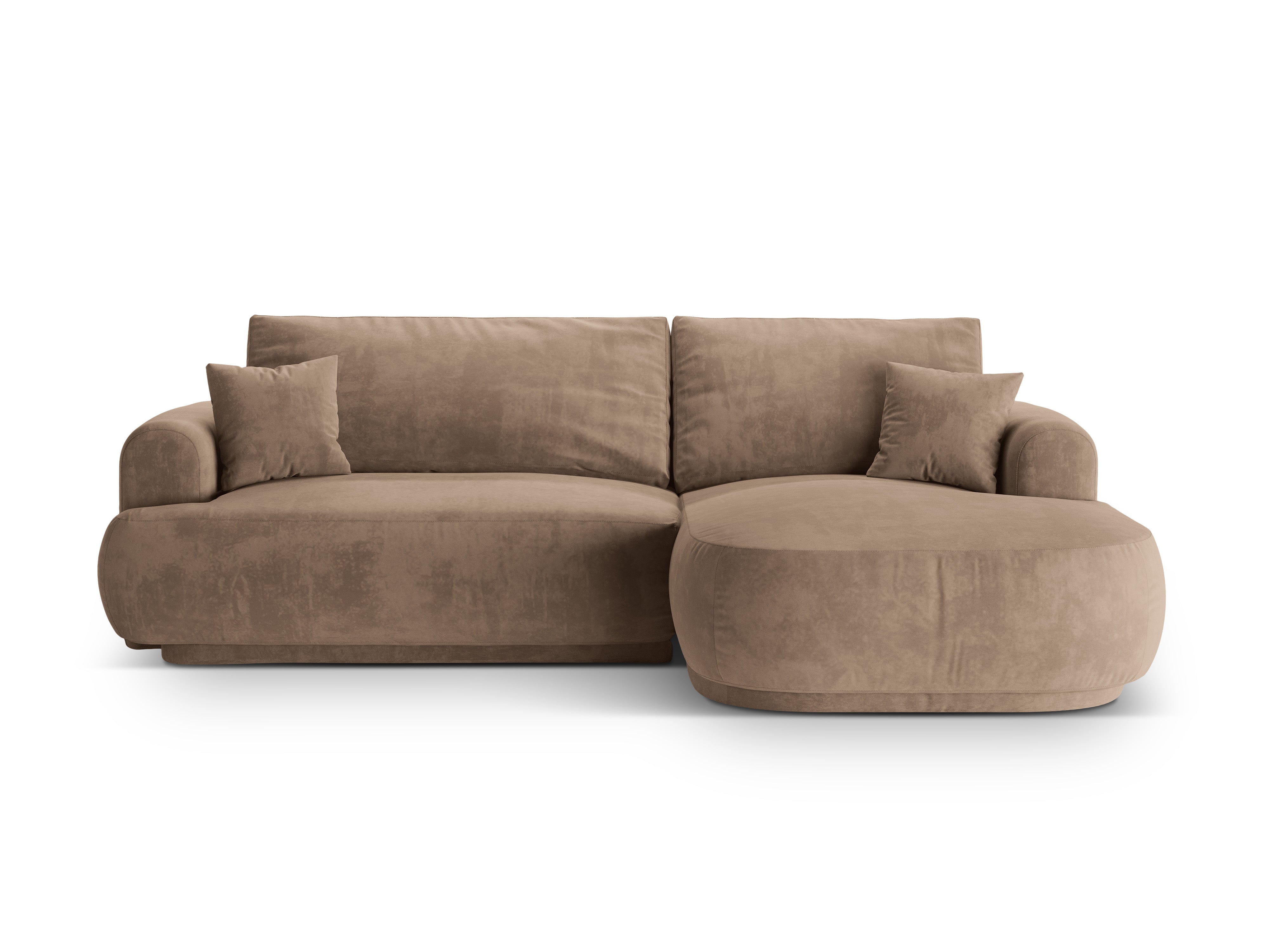 Right -sided velvet corner with Ella Dark -Law Sleeping function