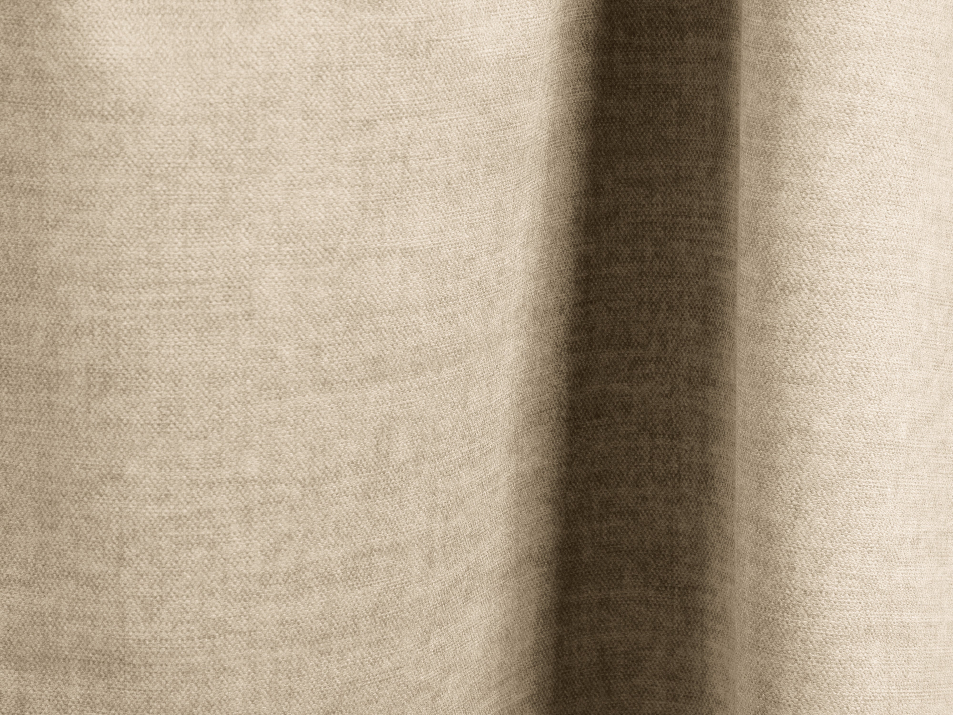 Right-facing velvet corner sofa with sleeping function MARTINA light beige