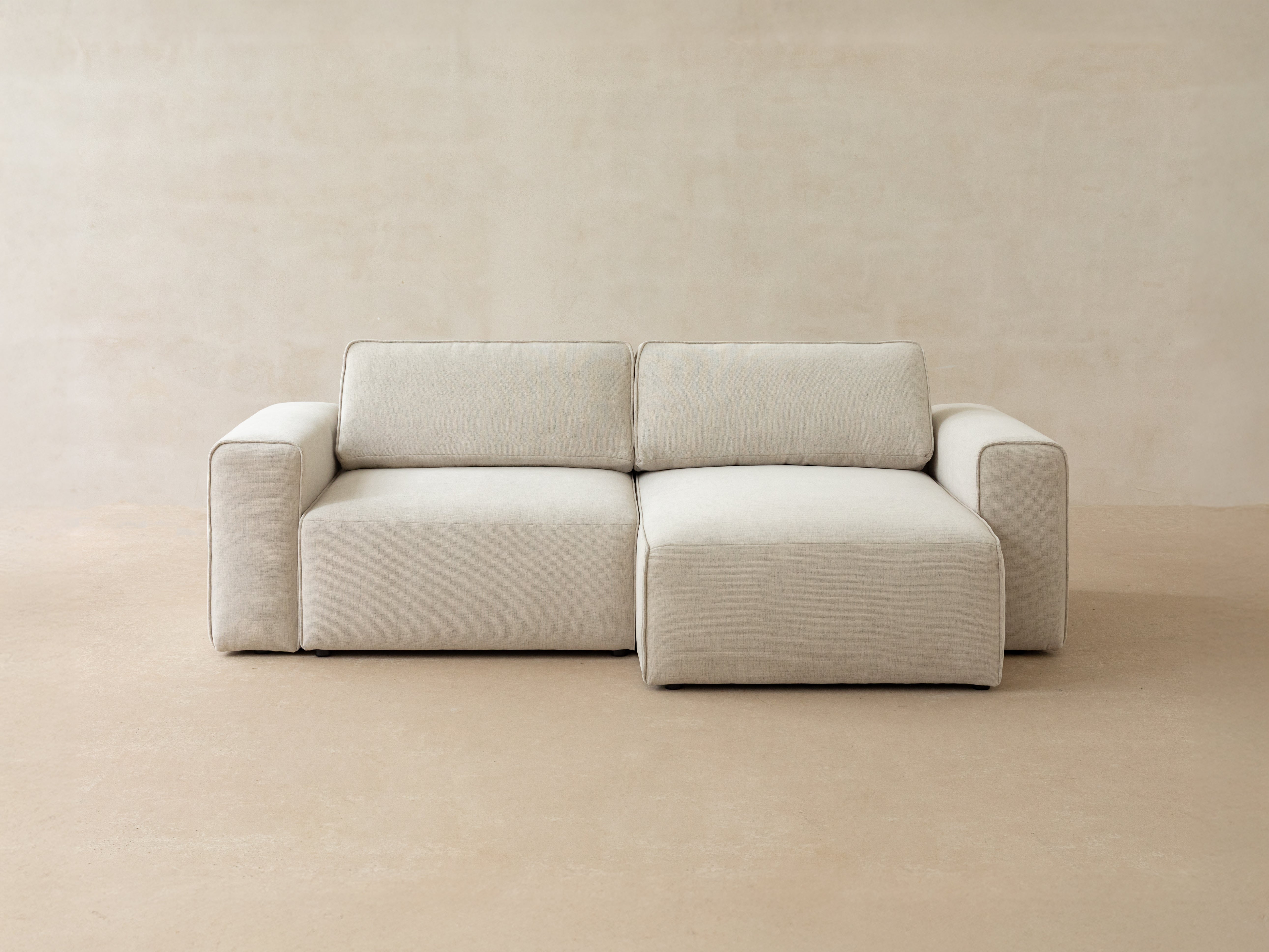 Samt-Ecksofa rechtsseitig 3-sitzig mit Schlaffunktion VICTOR in Marineblau