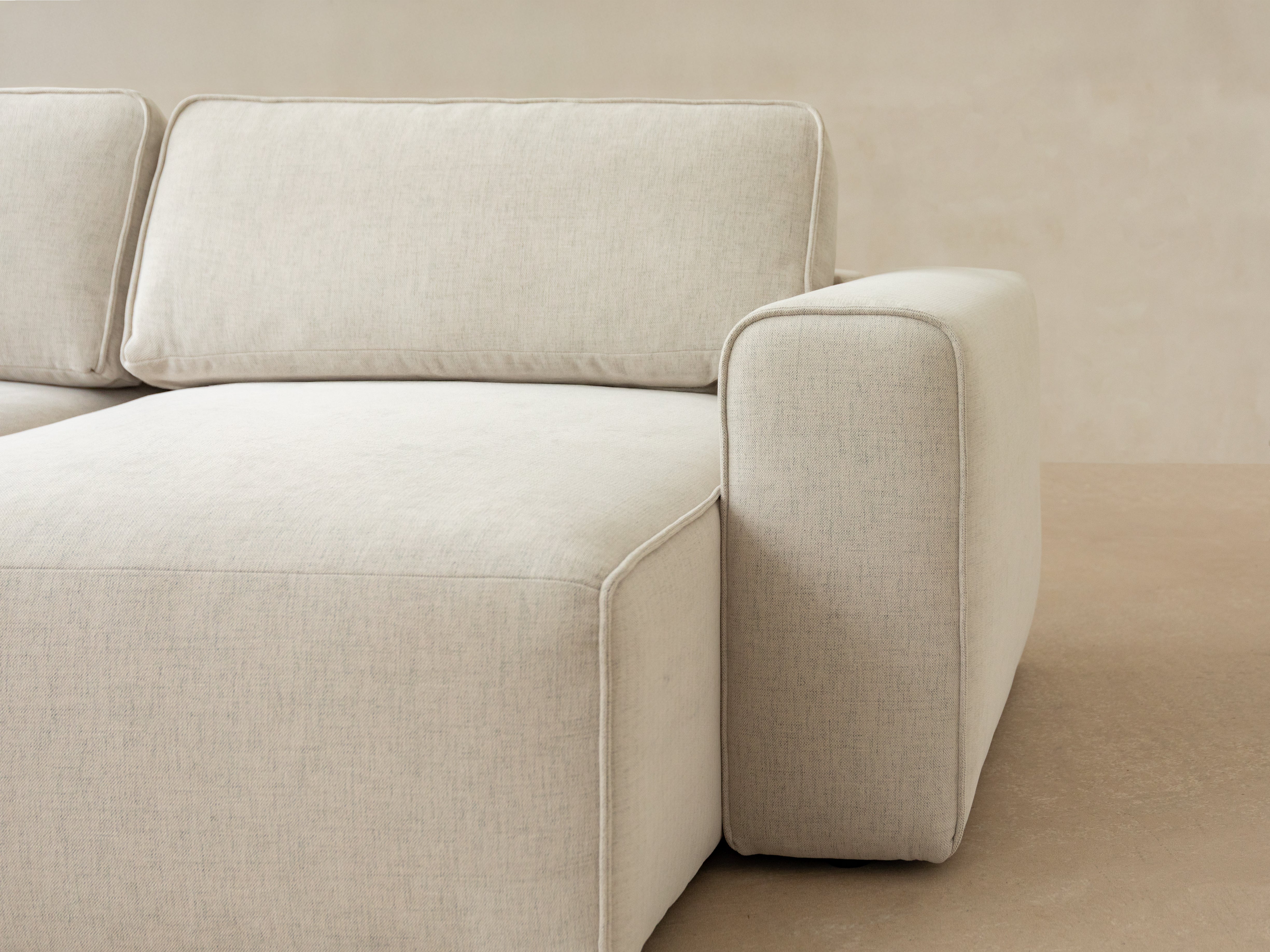 Samt-Ecksofa rechtsseitig 3-sitzig mit Schlaffunktion VICTOR in Marineblau