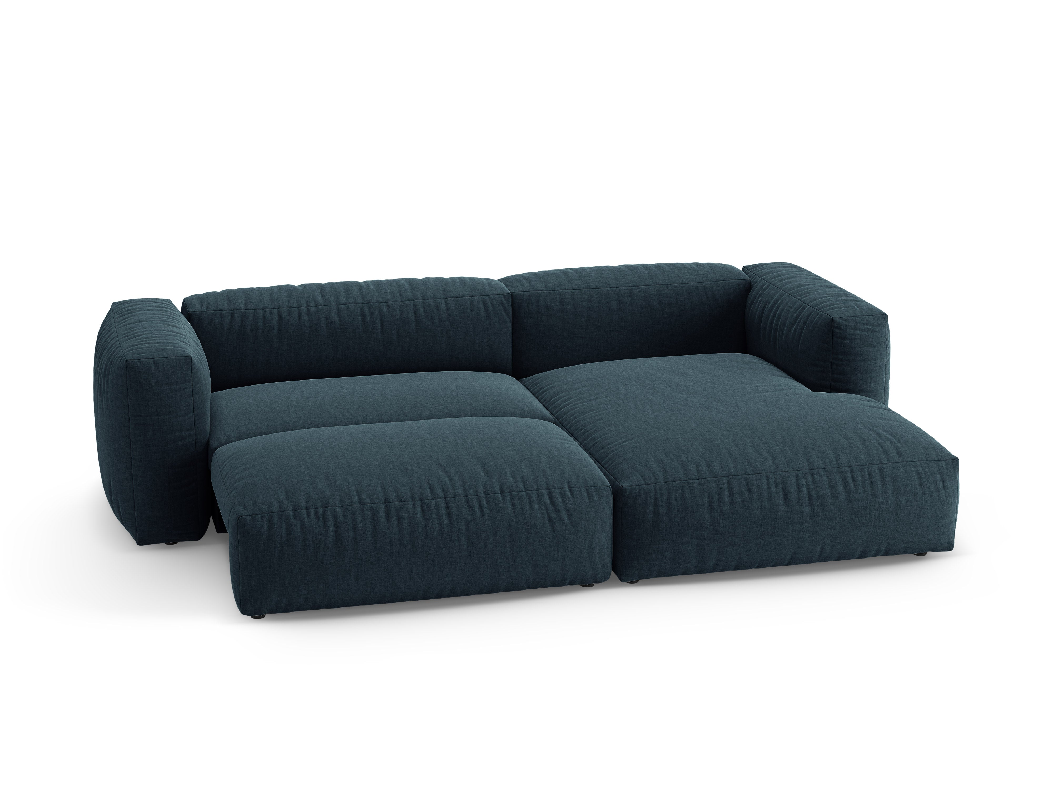 Rechtsseitige Schlafcouch MARTINA in Jeansblau