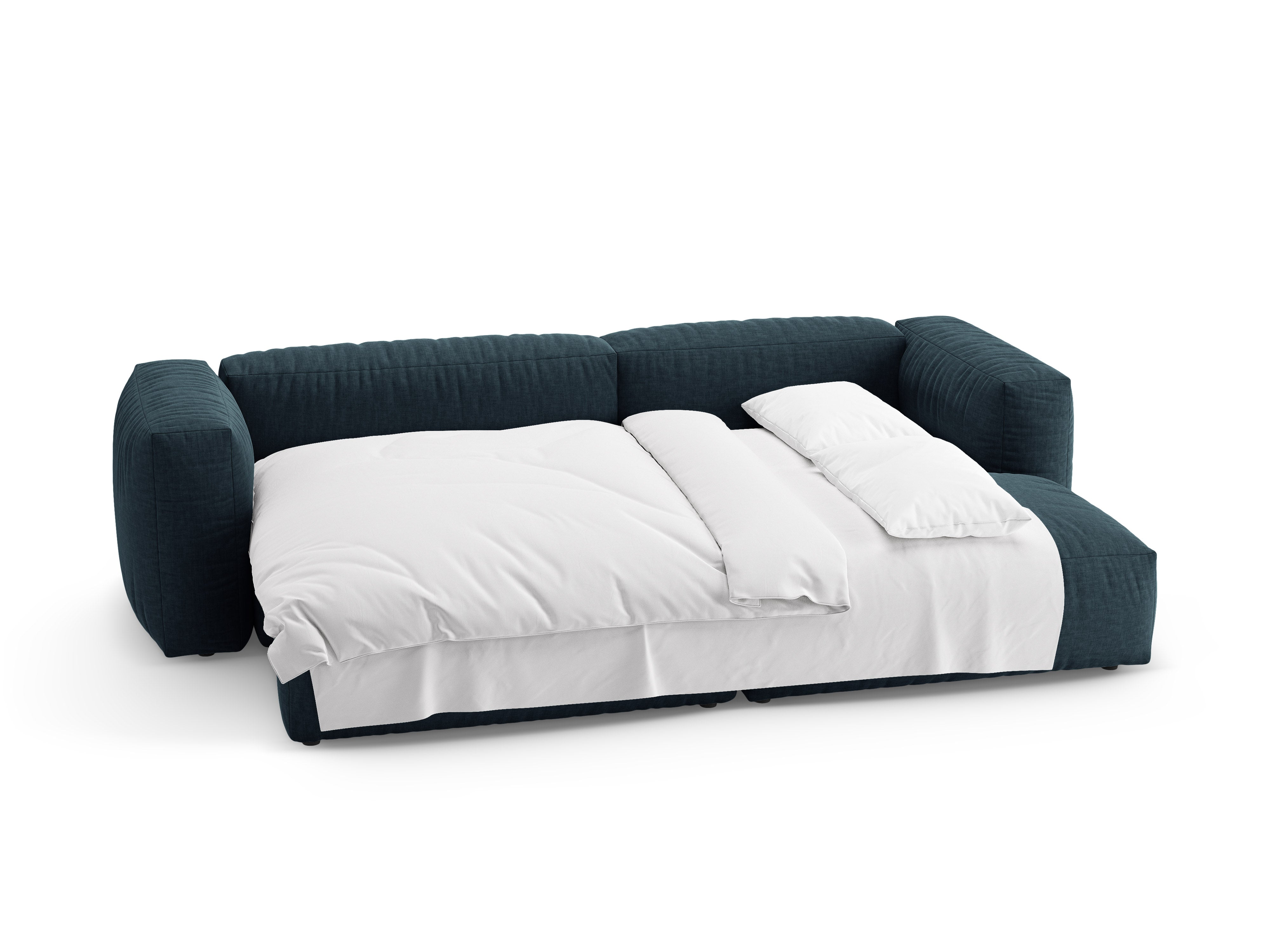 Rechtsseitige Schlafcouch MARTINA in Jeansblau