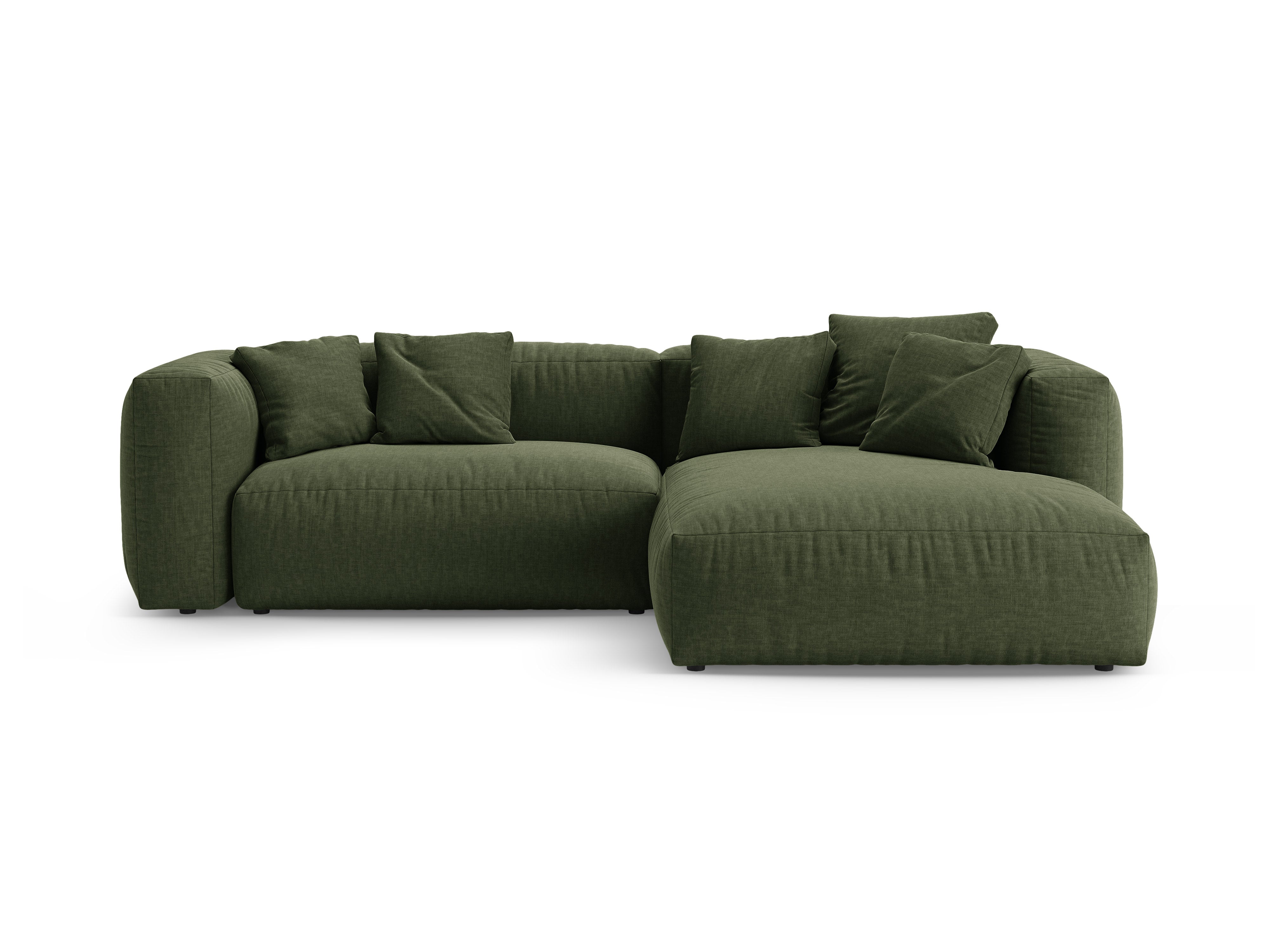 Right-facing corner sofa bed MARTINA green